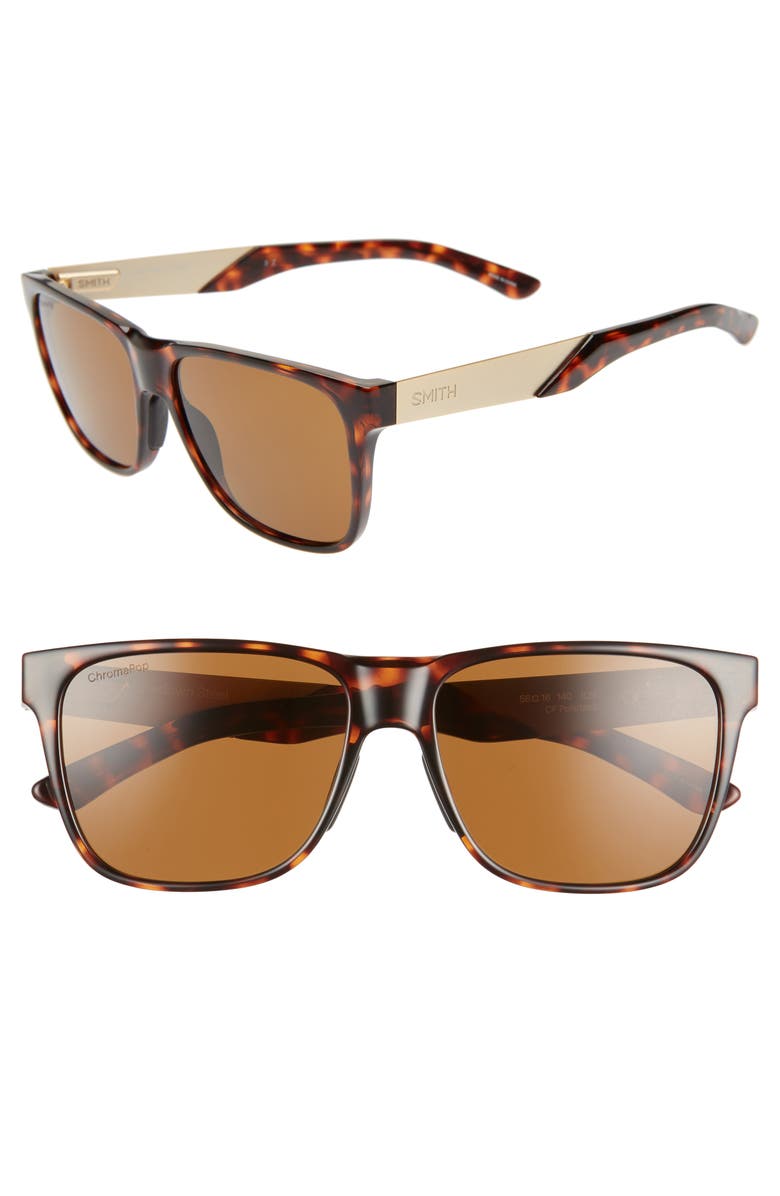 SMITH LOWDOWN STEEL 56MM CHROMAPOP(TM) POLARIZED SUNGLASSES,201906003566N