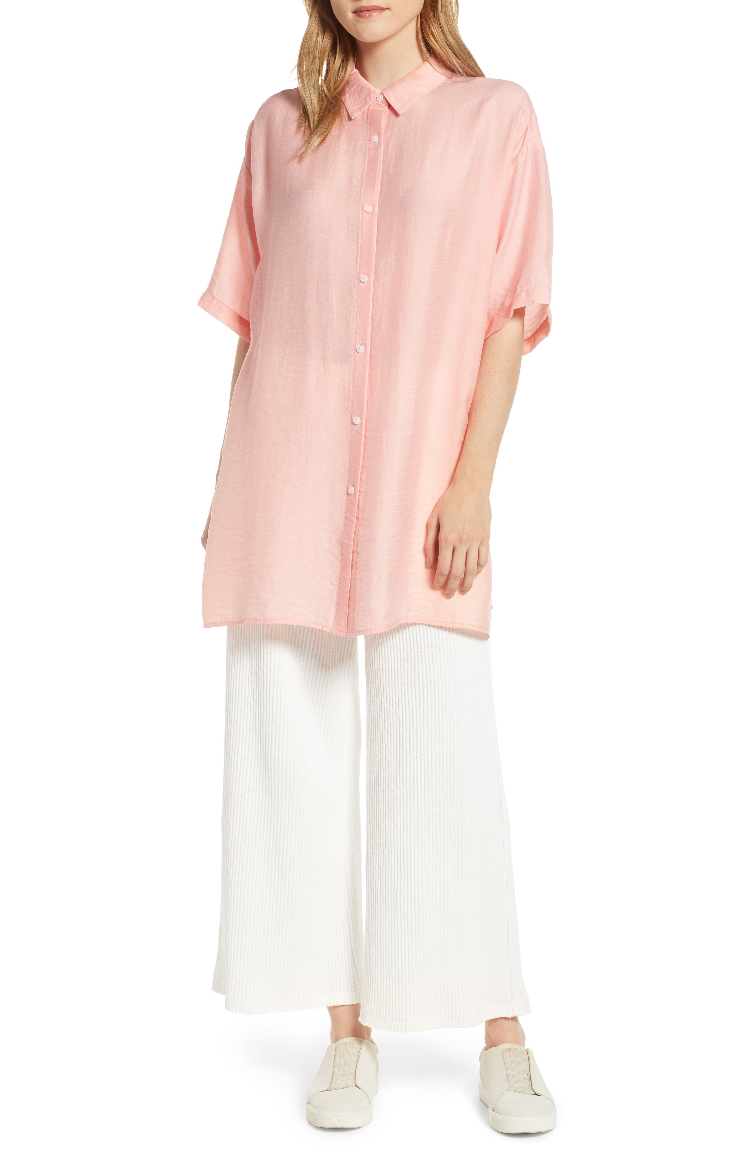 Lou & Grey Twill Shirtdress, Pink
