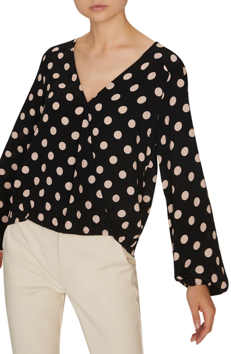 Sanctuary Tops CORI BLOUSON SLEEVE SURPLICE BLOUSE