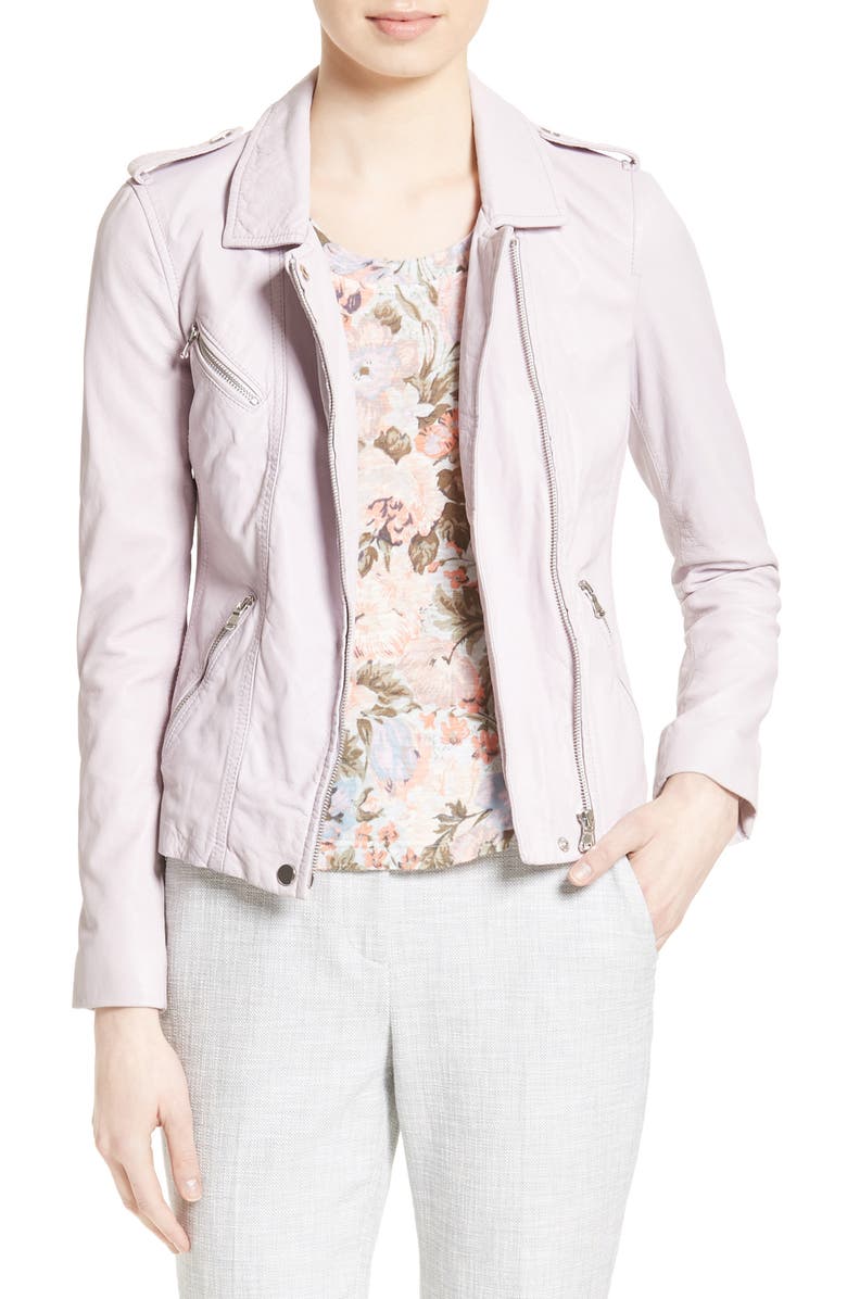 Washed Leather Moto Jacket