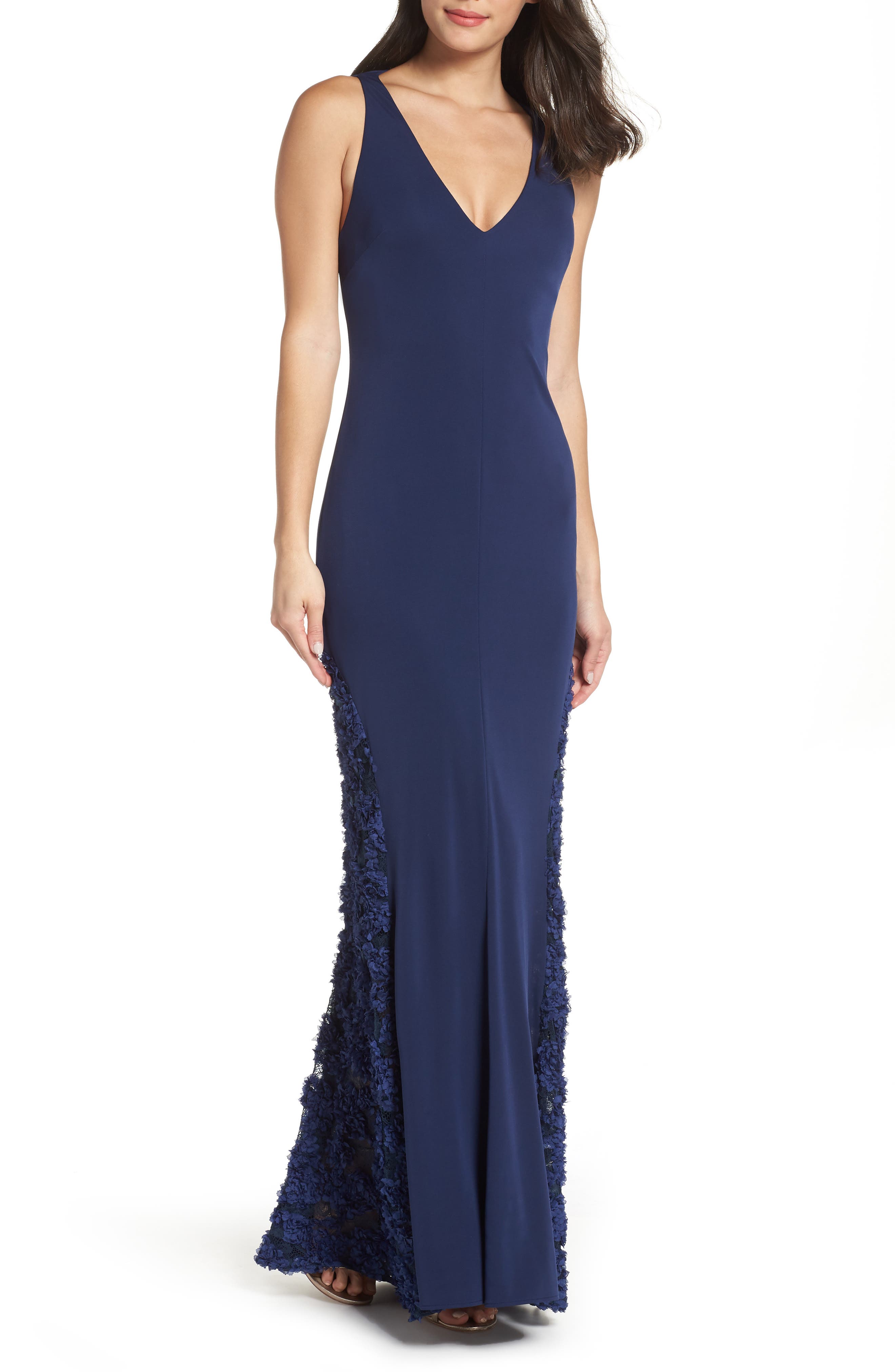 Maria Bianca Nero Emily Sleeveless Gown, Blue