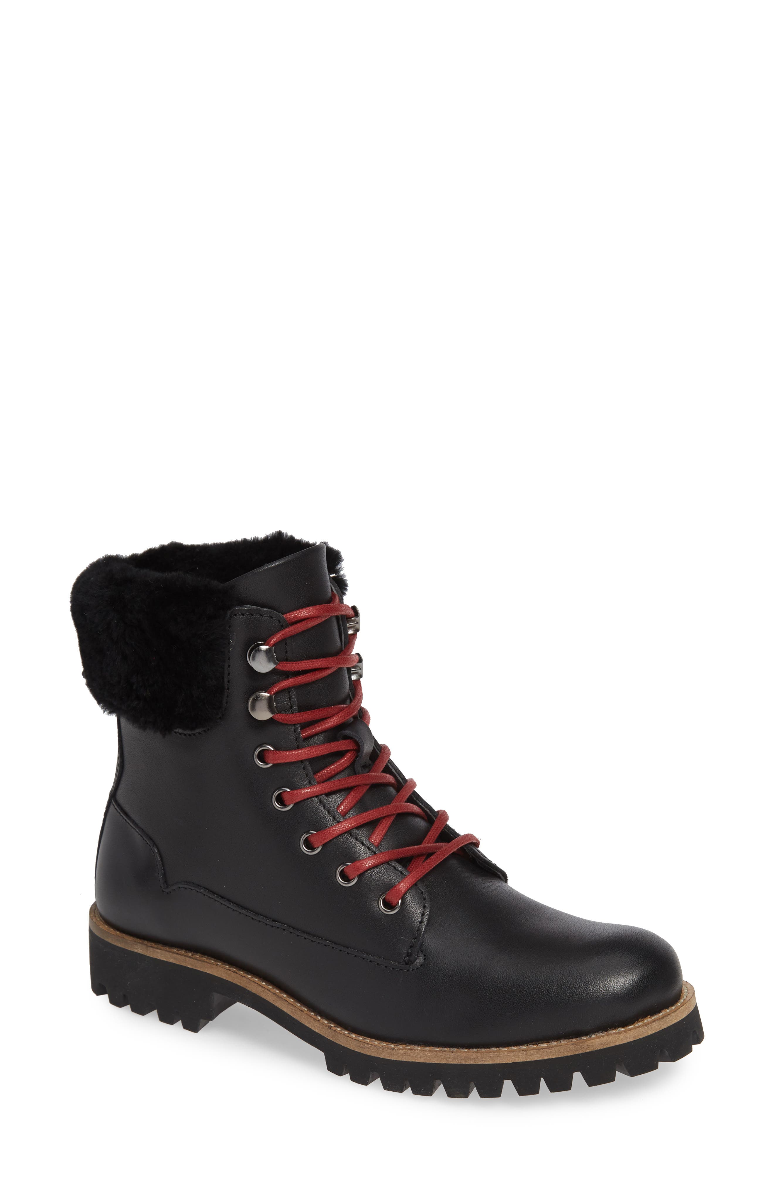 Blackstone Ql67 Genuine Shearling Trim Bootie, Black