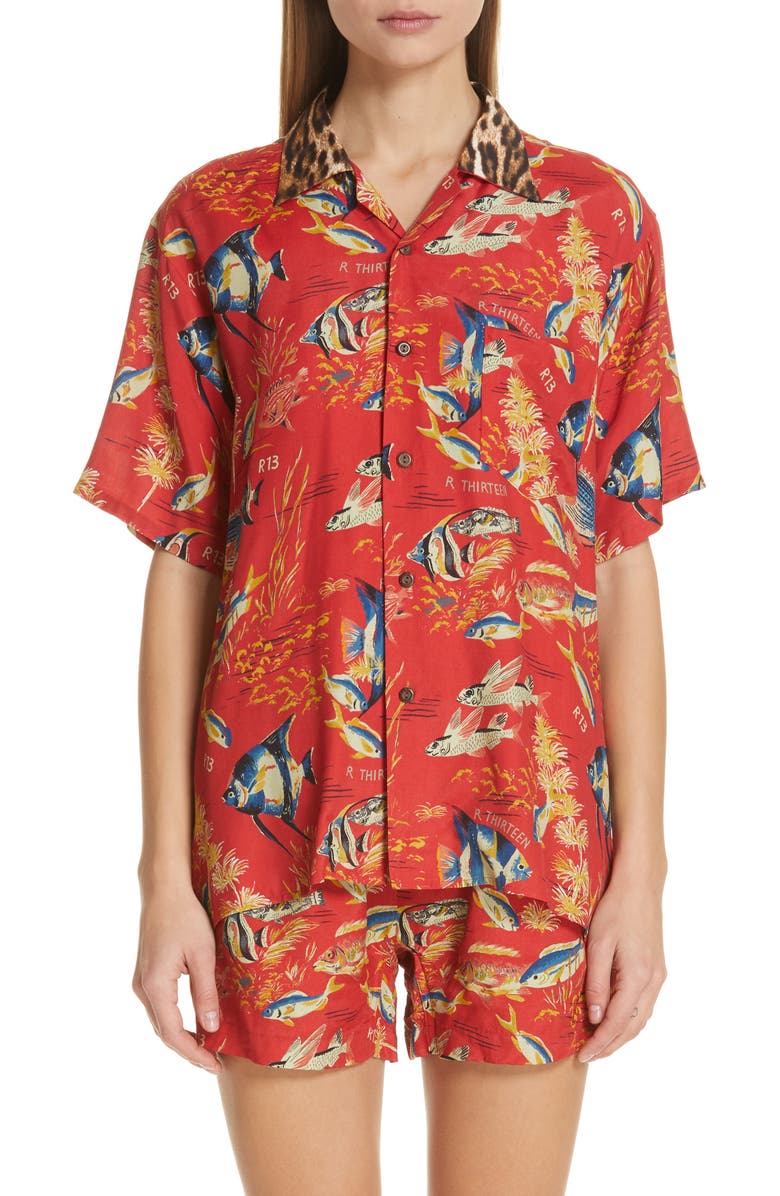 R13 T-shirts HAWAIIAN SHIRT