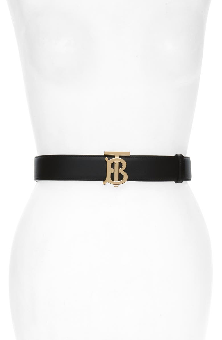 BURBERRY TB MONOGRAM REVERSIBLE LEATHER BELT,8009784