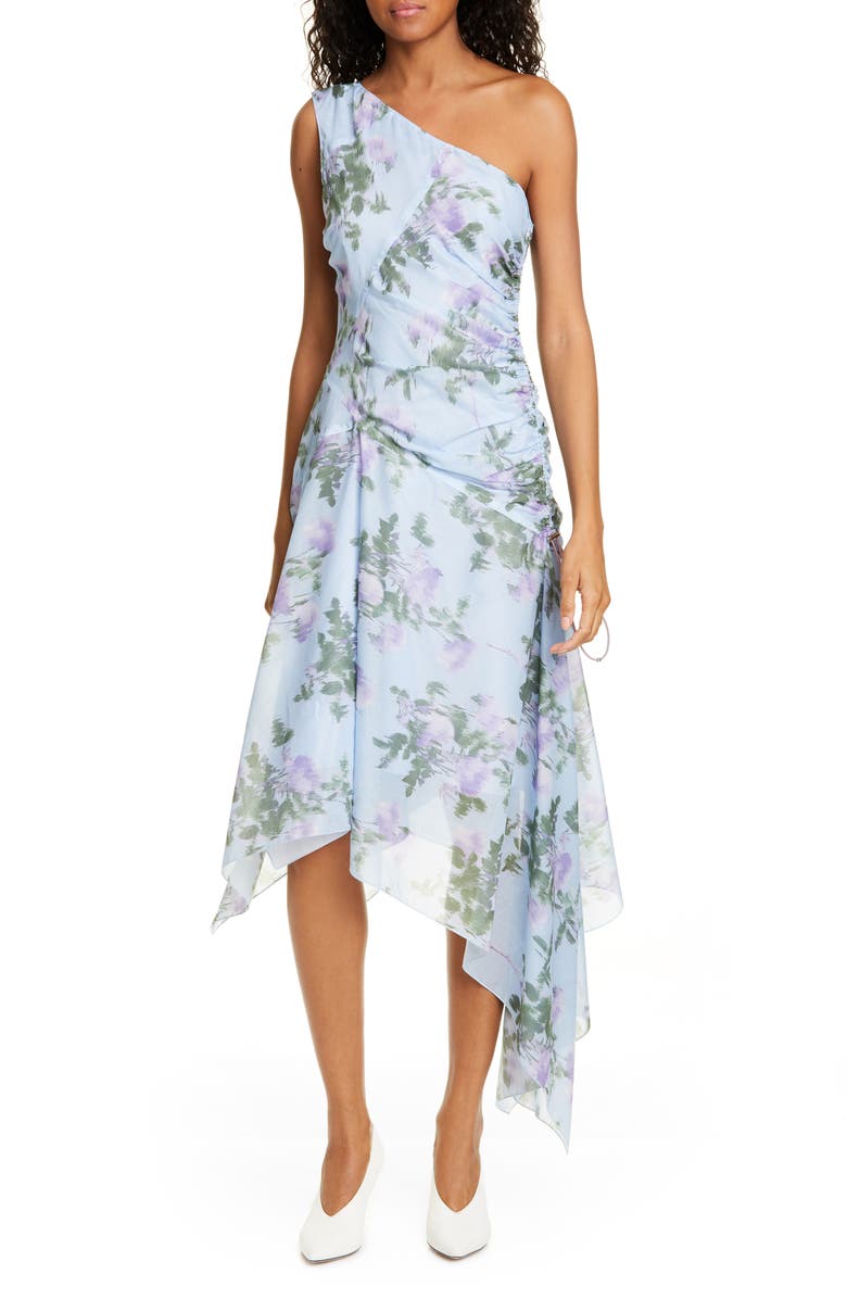HUGO Kifari One-Shoulder Asymmetrical Dress, Main, color, OPEN MISCELLANEOUS