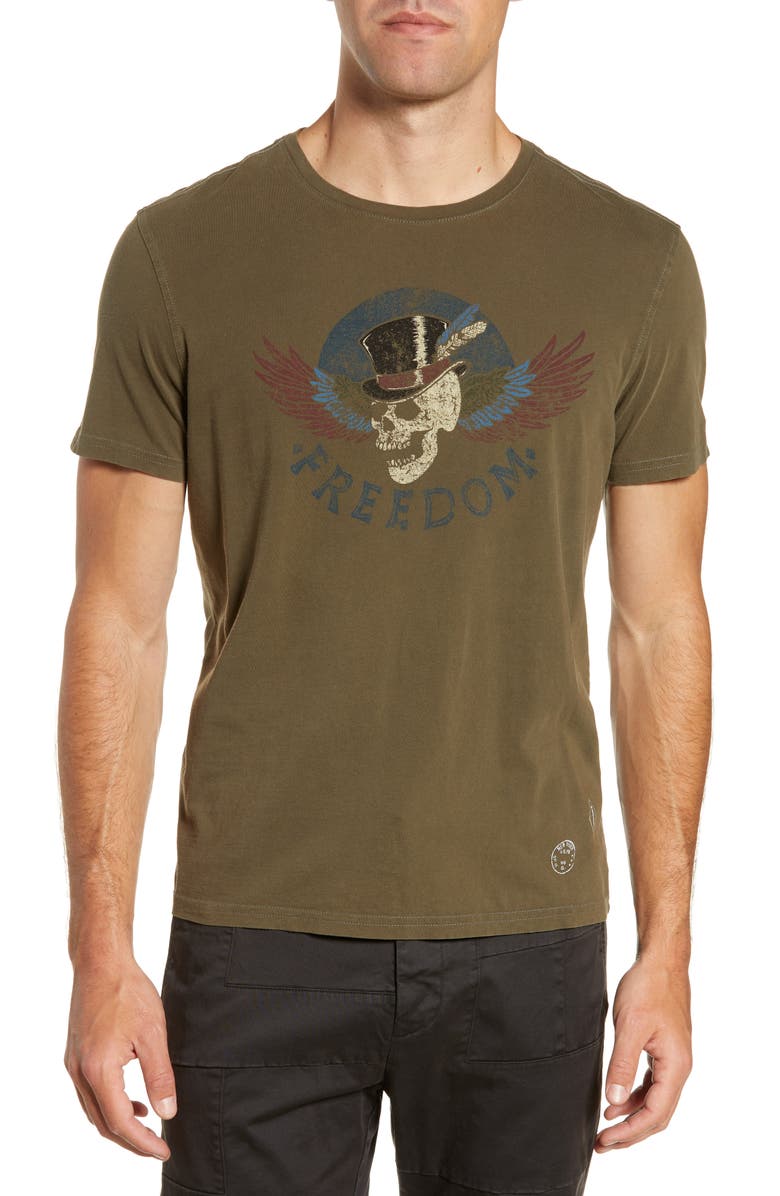 John Varvatos T-shirts FREEDOM SKULL T-SHIRT