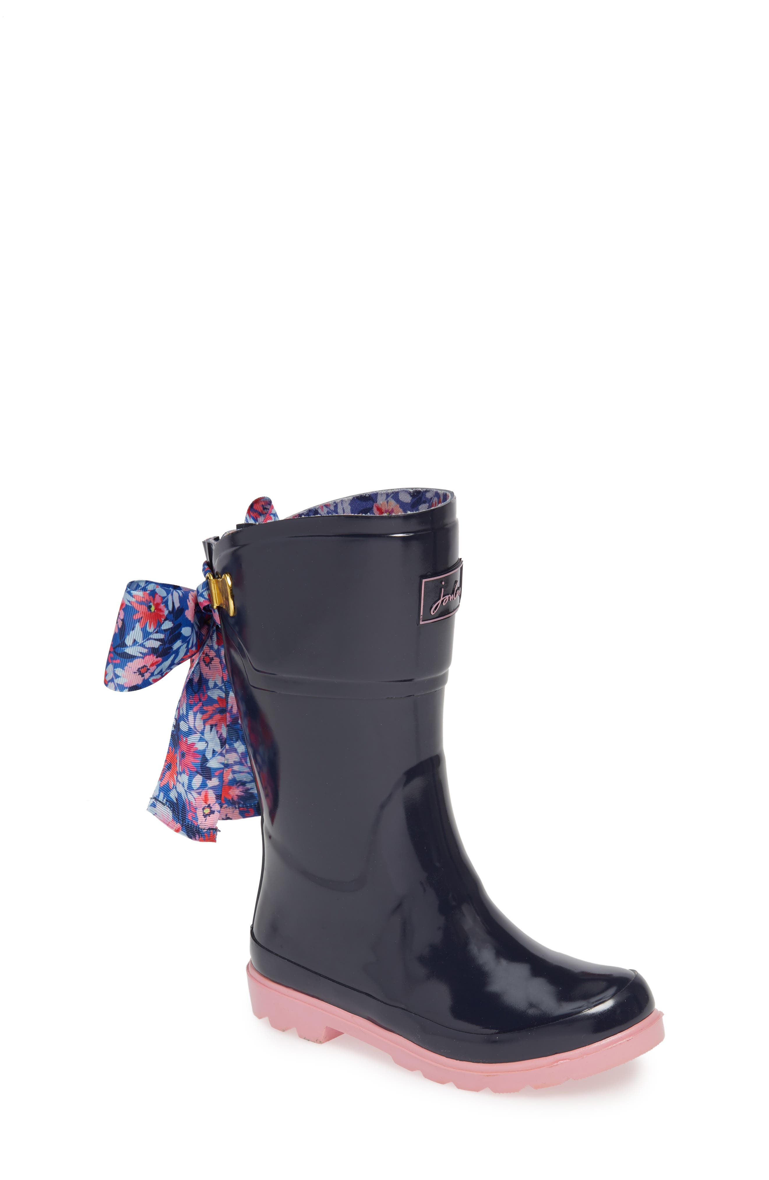 Joules Bow Welly Waterproof Rain Boot (Toddler, Little Kid & Big Kid