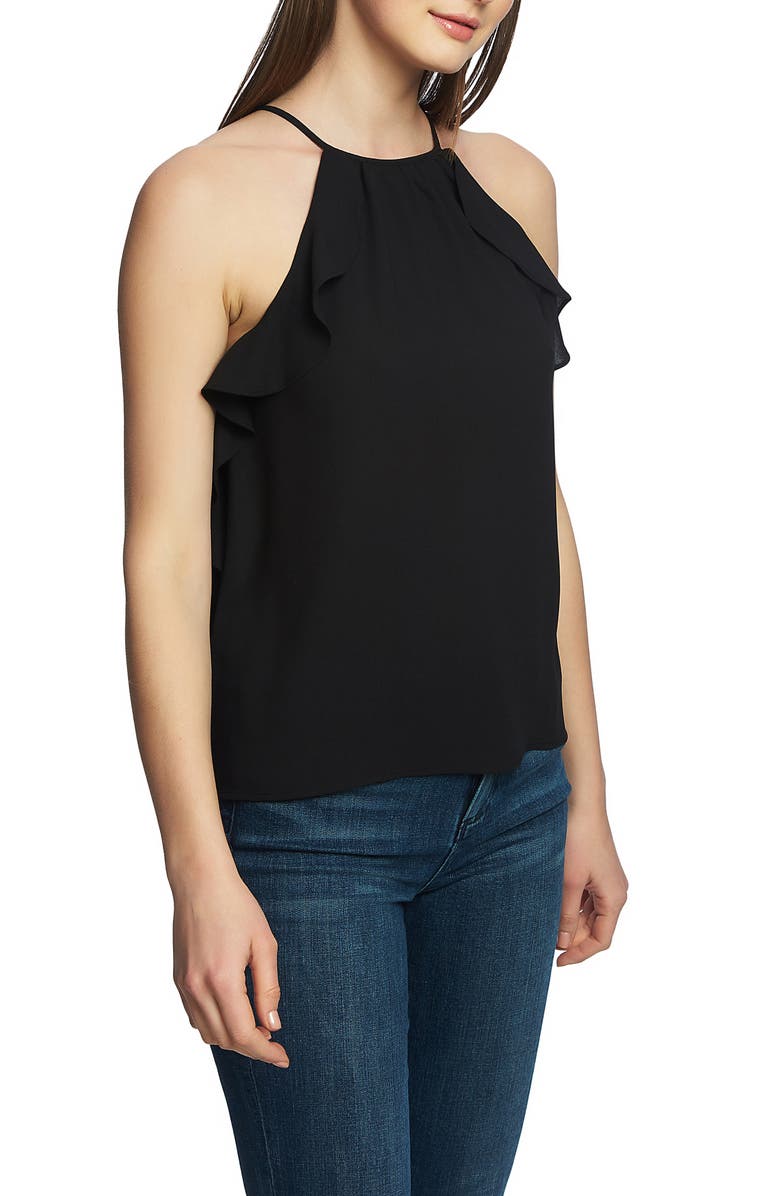1.state Tops Flounce Edge Halter Neck Top