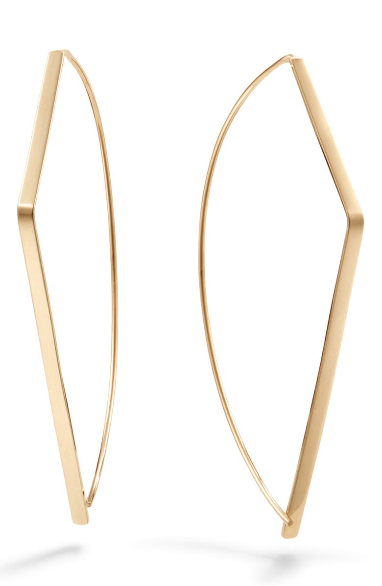 LANA JEWELRY ANGLED UPSIDE DOWN HOOP EARRINGS,3485-0000-700-00-01