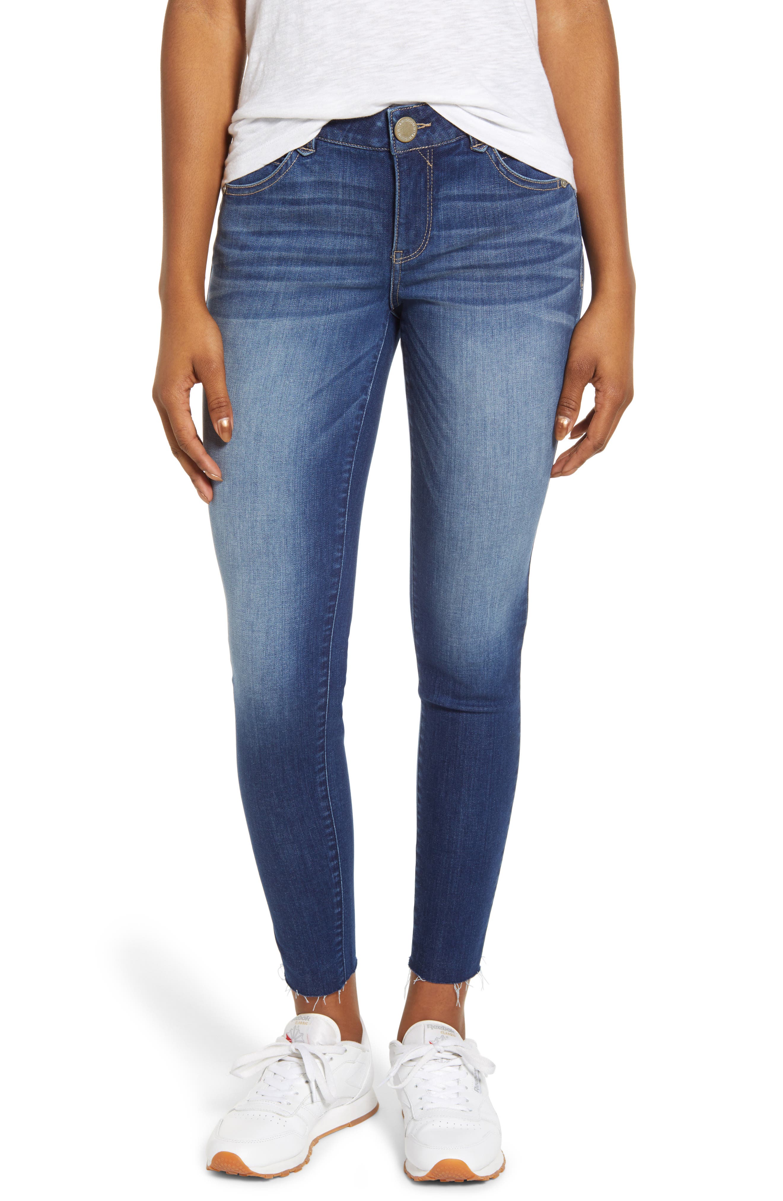 Wit & Wisdom AbSolution Raw Hem Skinny Jeans (Regular & Petite