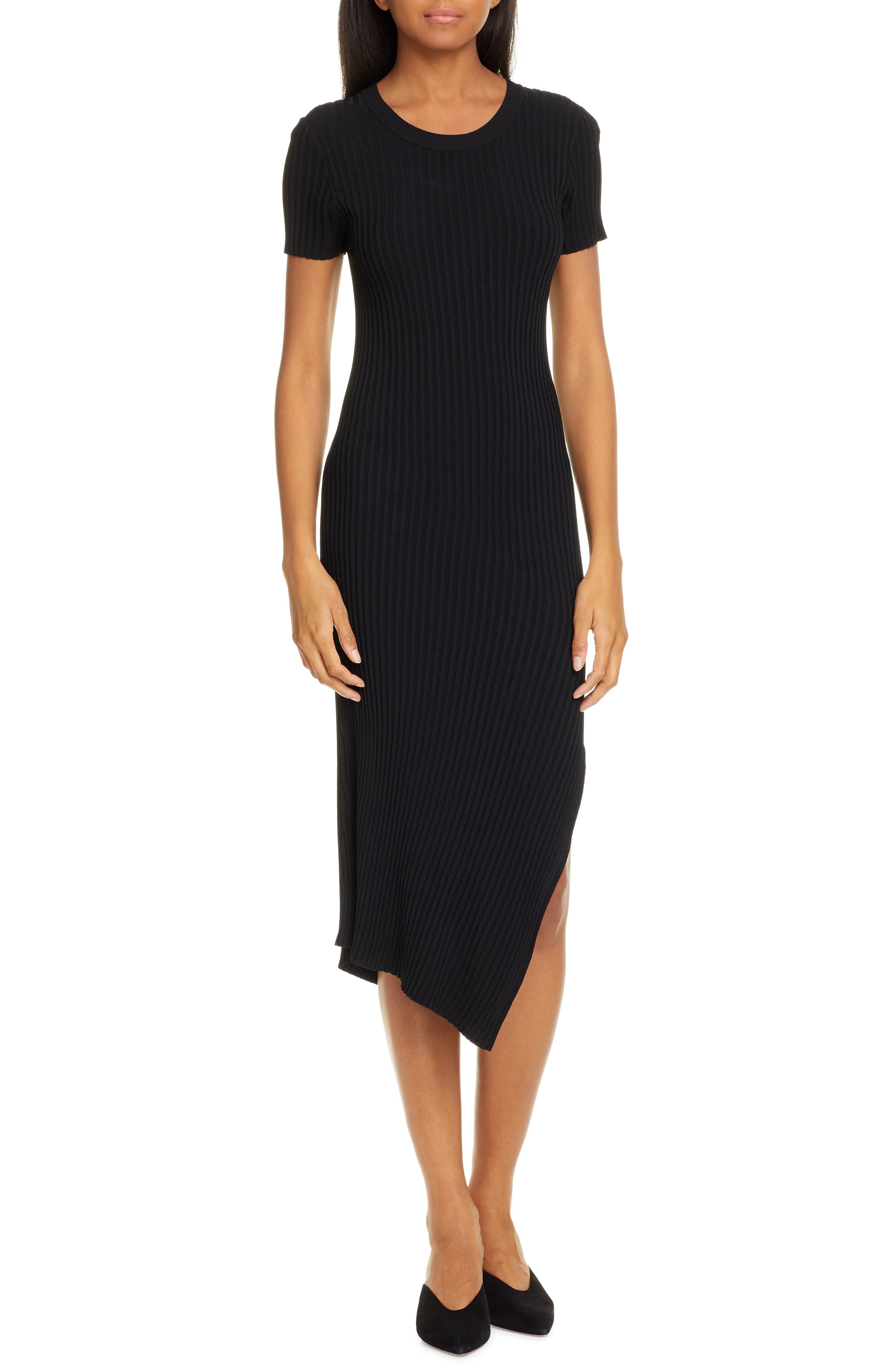 A.l.c. Minetta Rib Sweater Dress, Black