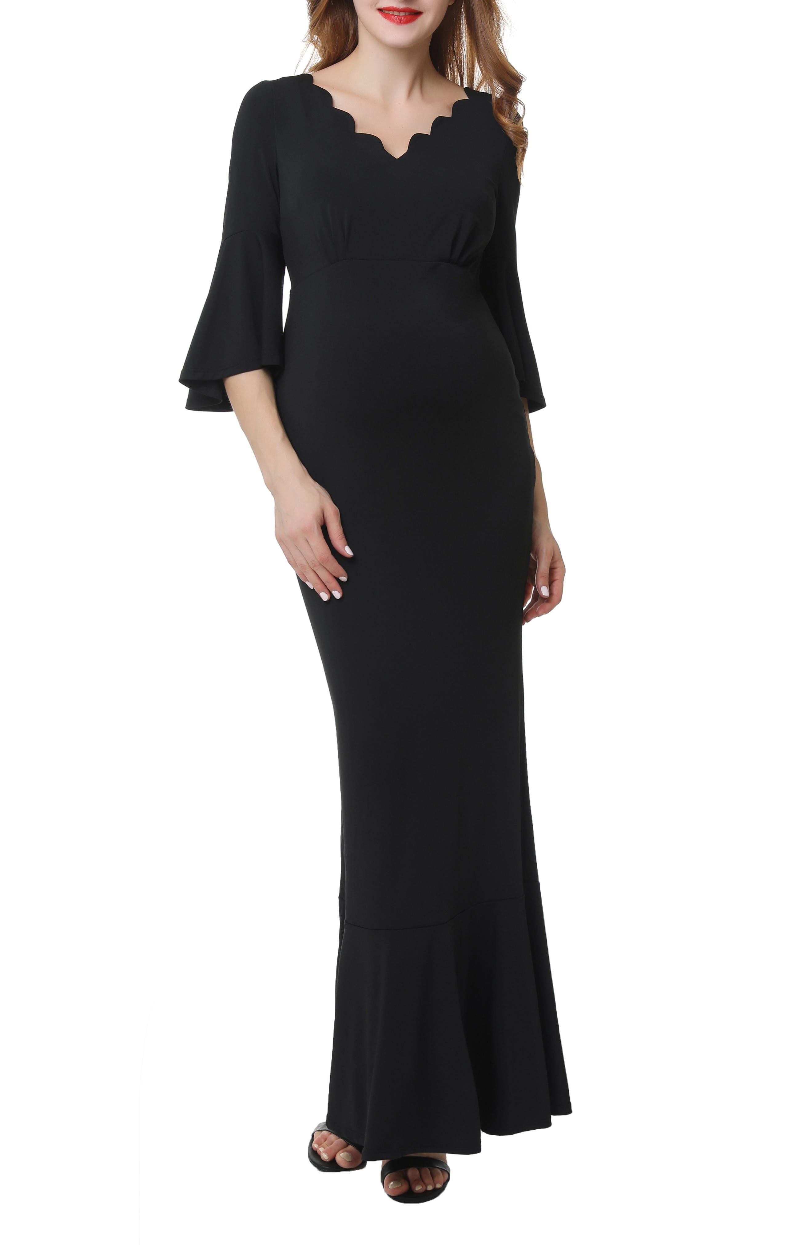 Kimi And Kai Maisie Scalloped Maternity Mermaid Dress