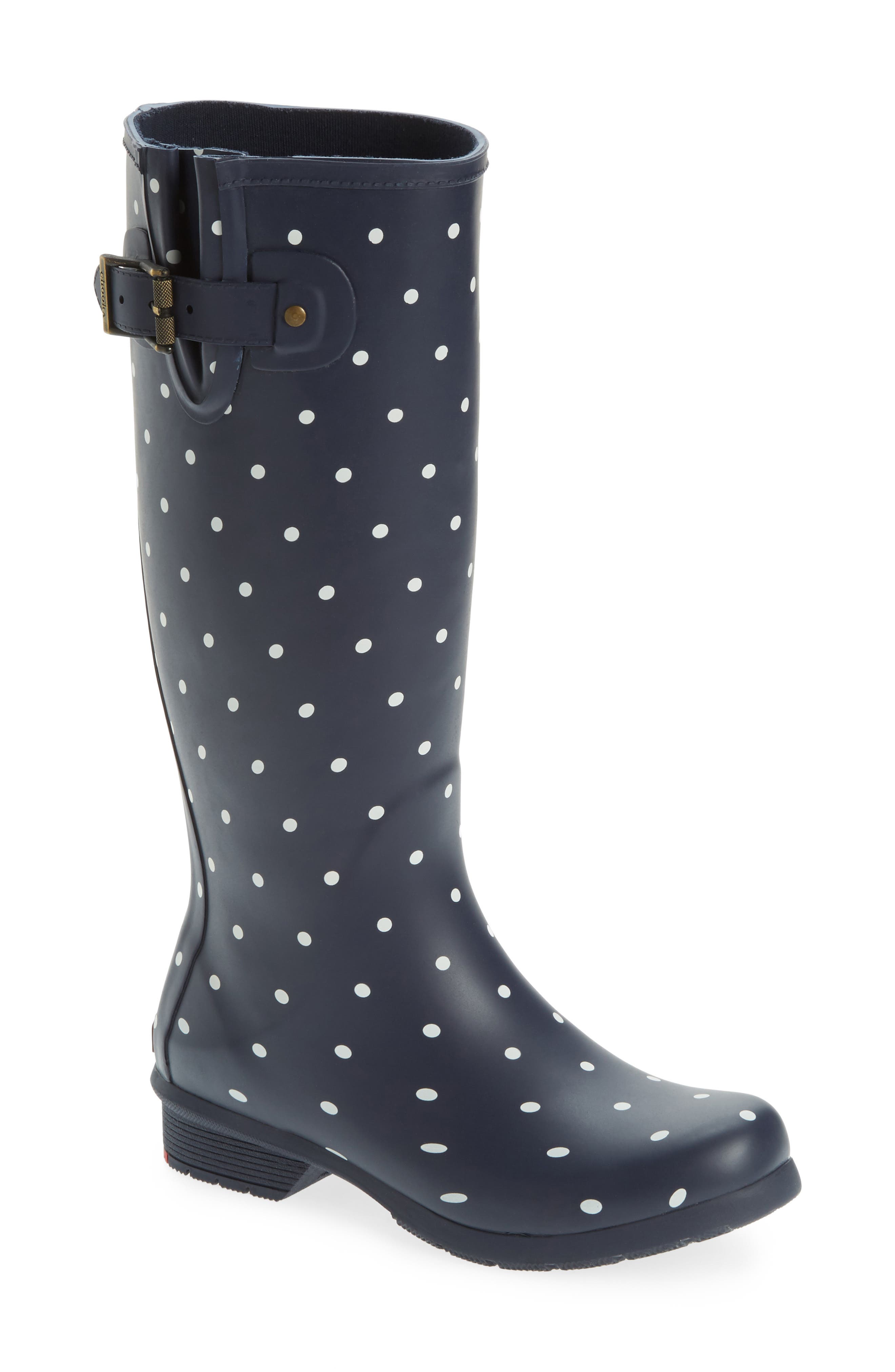 Chooka Classic Dot Rain Boot, Blue