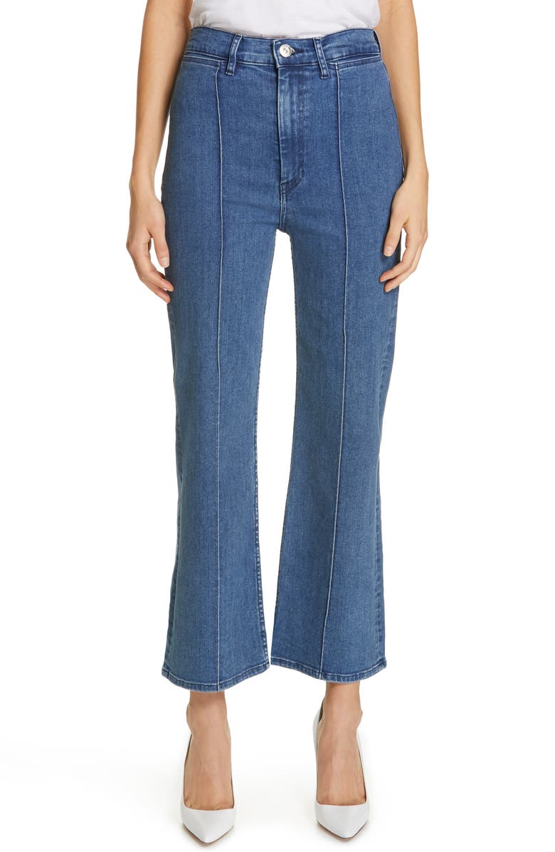 3x1 Jeans NICOLETTE PINTUCK CROP FLARE JEANS