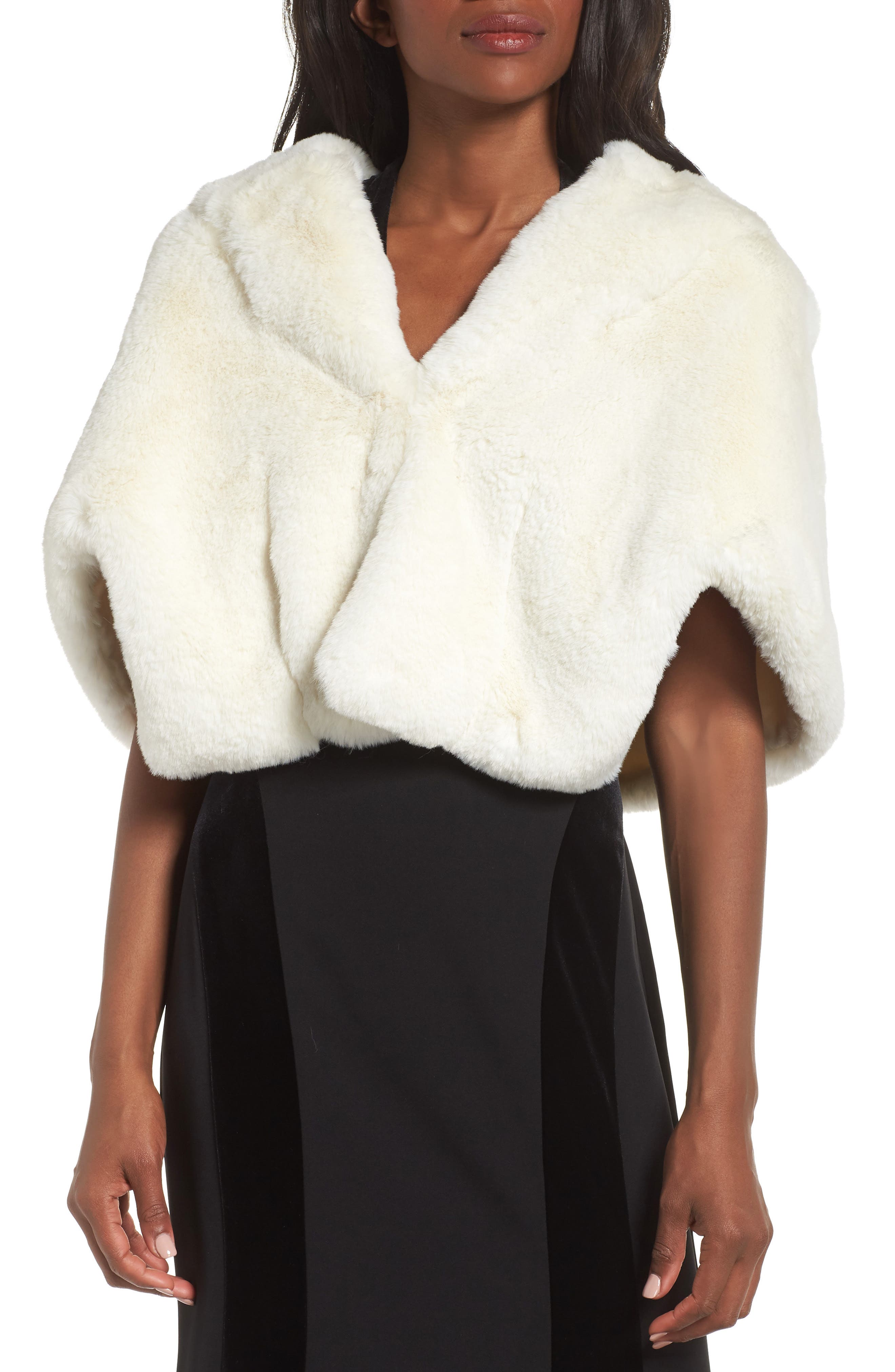 Eliza J Faux Fur Capelet Nordstrom