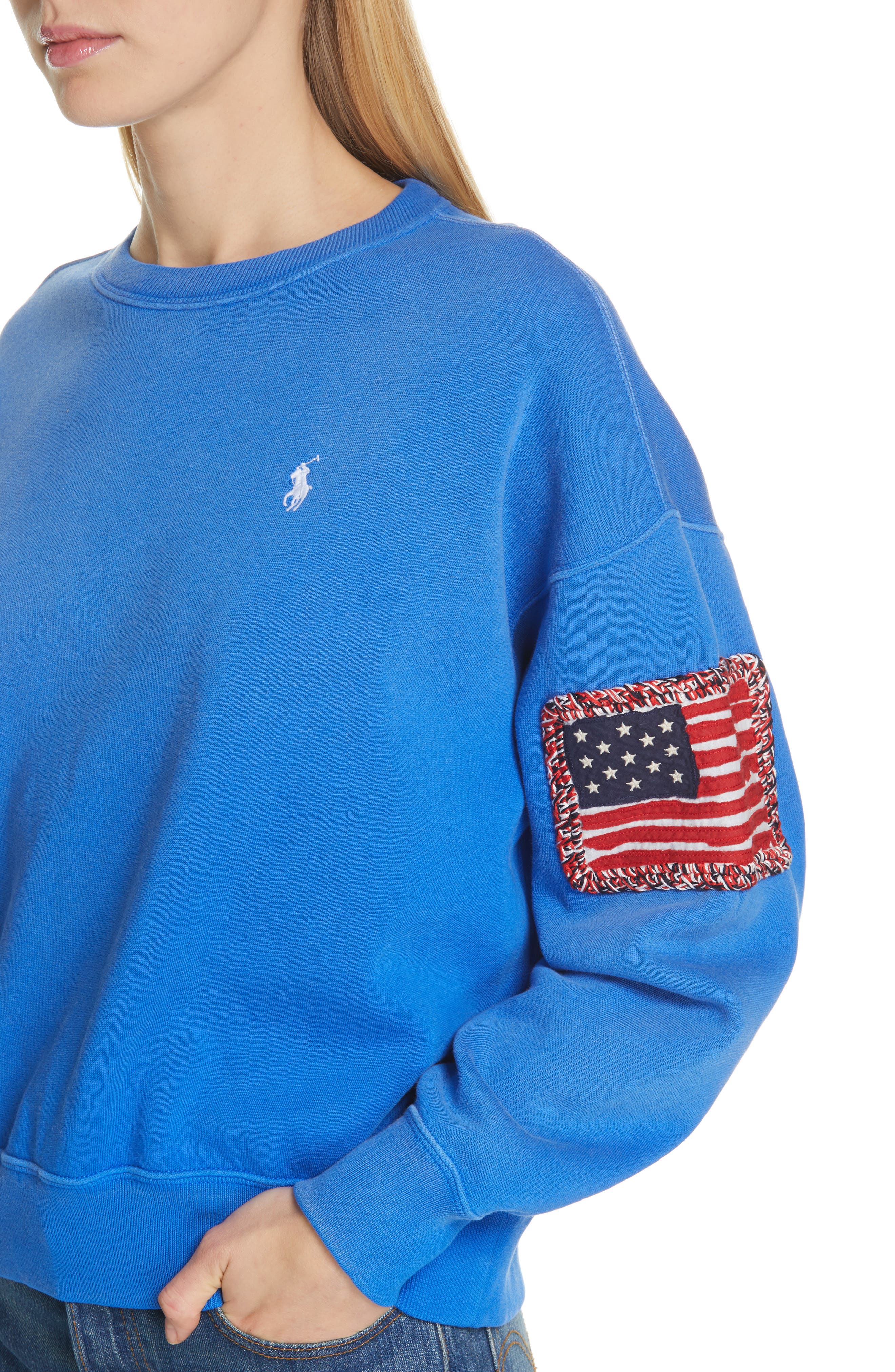 polo ralph lauren embroidered fleece pullover