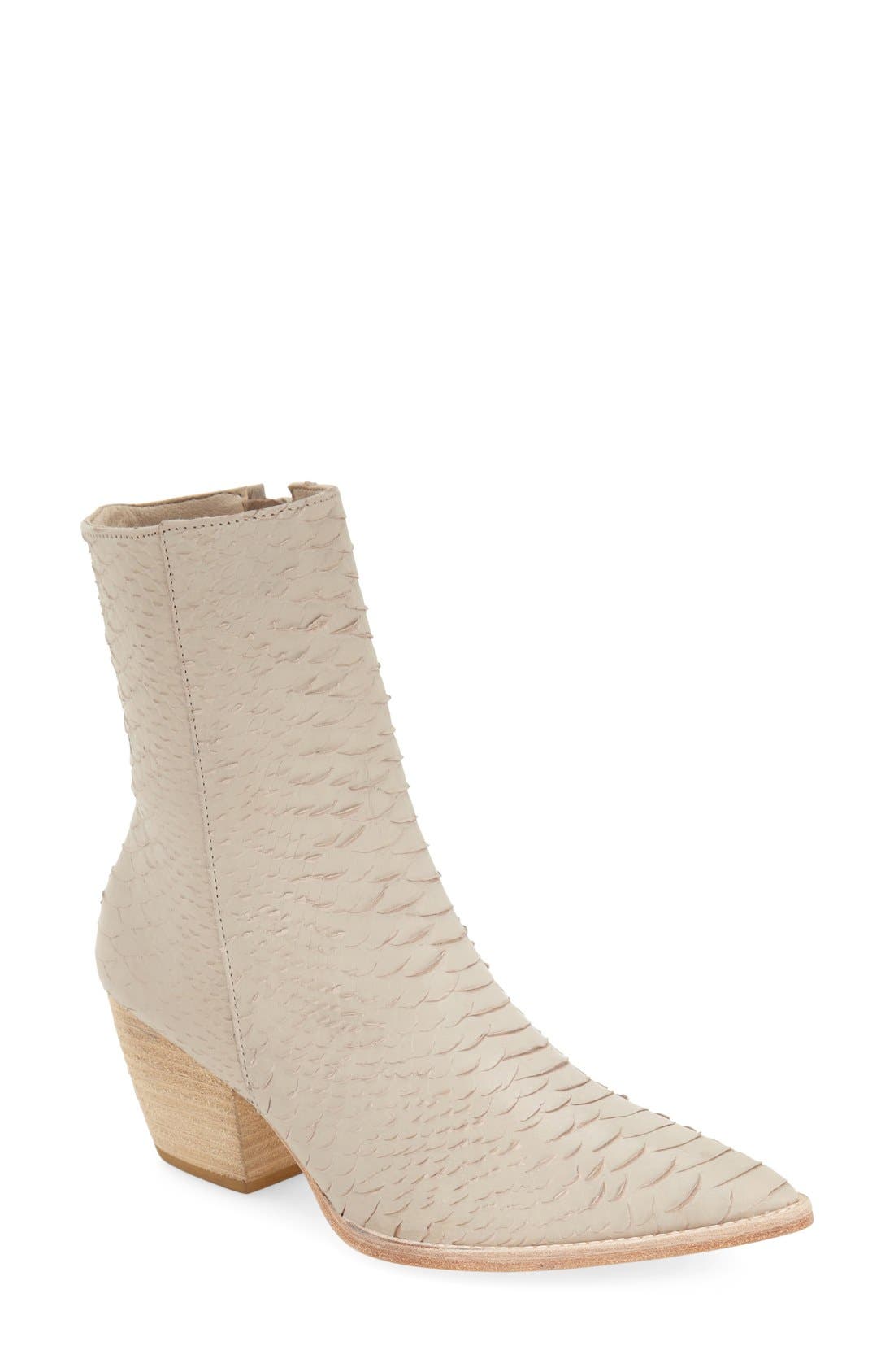 Matisse Caty Western Pointy Toe Bootie- White
