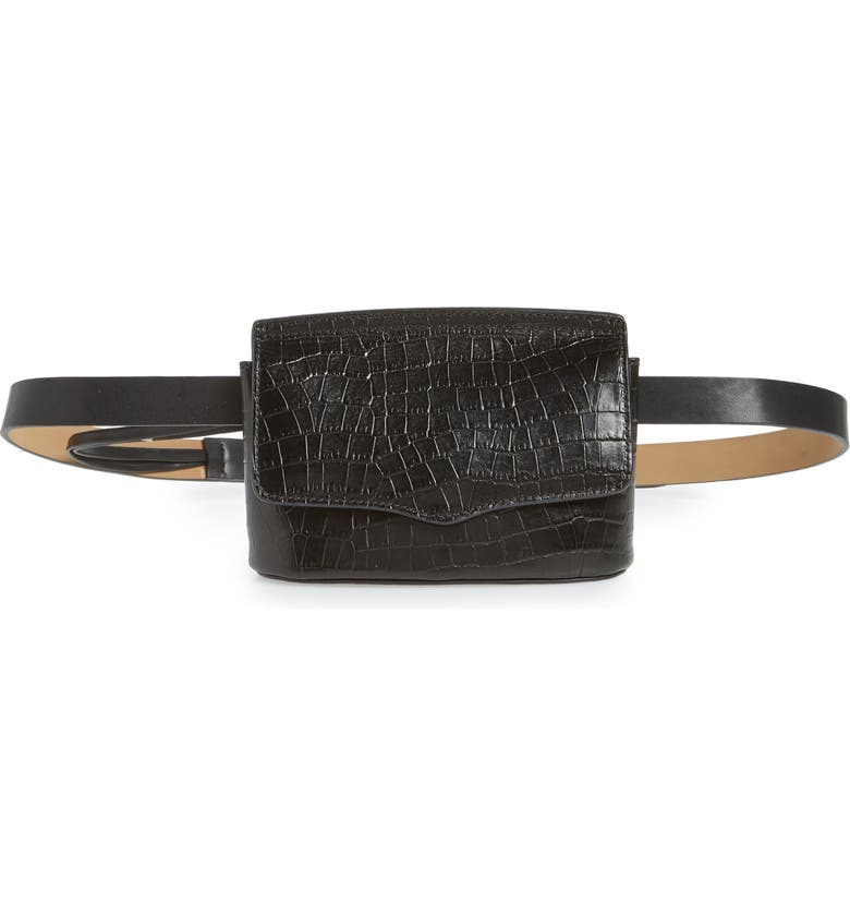 Rebecca Minkoff Croc Embossed Leather Belt Bag | Nordstrom