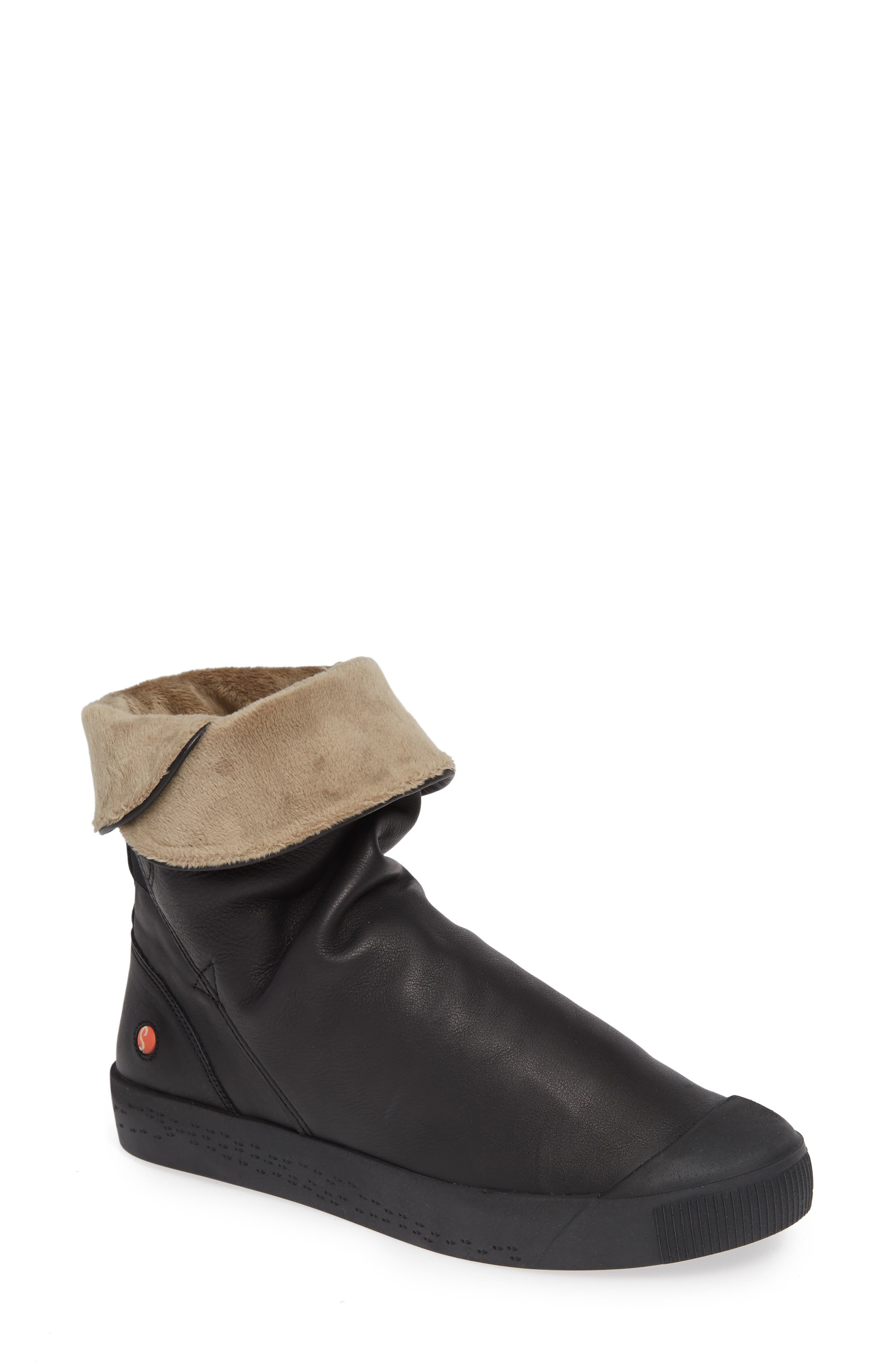 Softinos By Fly London Kaz Slouchy Sneaker Boot - Black