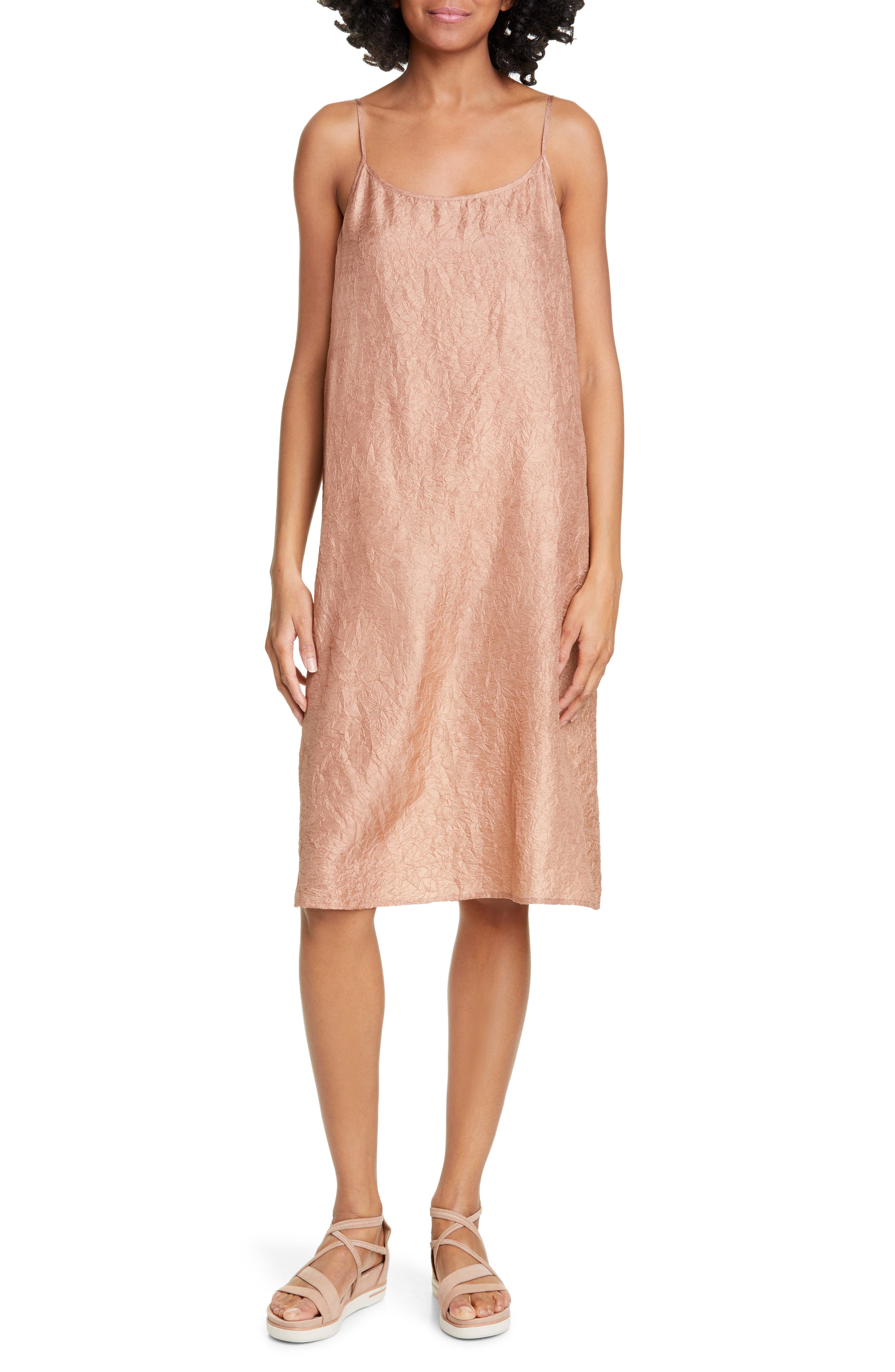 Eileen Fisher Silk Slipdress, Beige