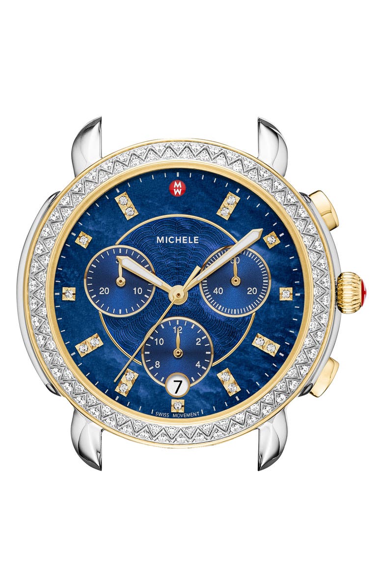 Michele Watches SIDNEY CHRONO DIAMOND DIAMOND DIAL WATCH CASE, 38MM