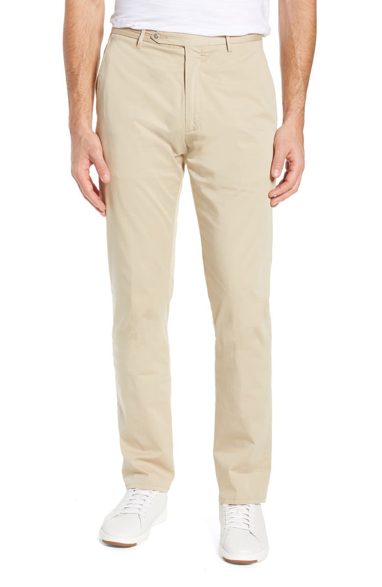 Zanella Pants NOAH FLAT FRONT STRAIGHT LEG STRETCH COTTON CHINO TROUSERS