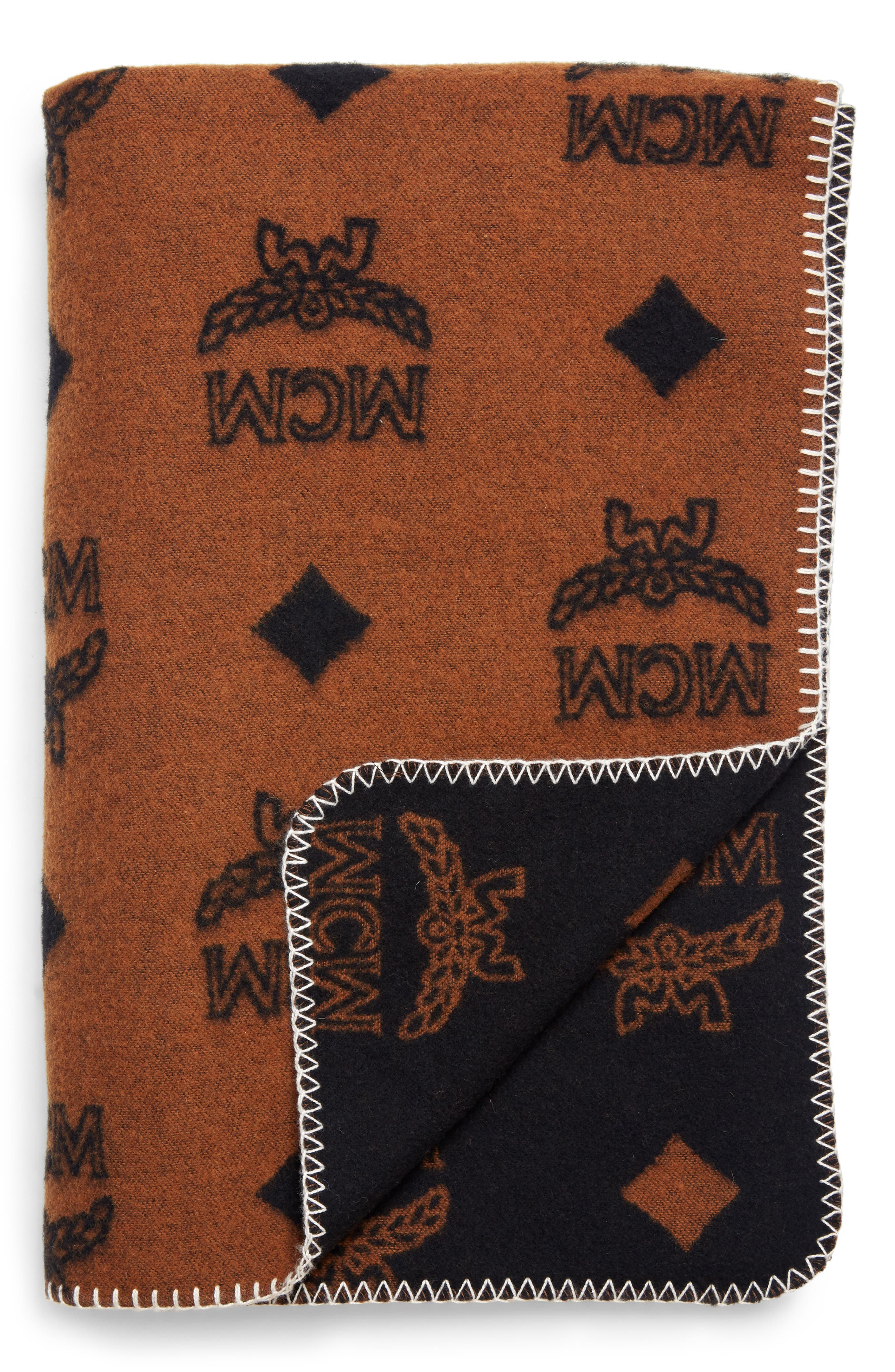 MCM Wool Blend Throw Blanket Nordstrom