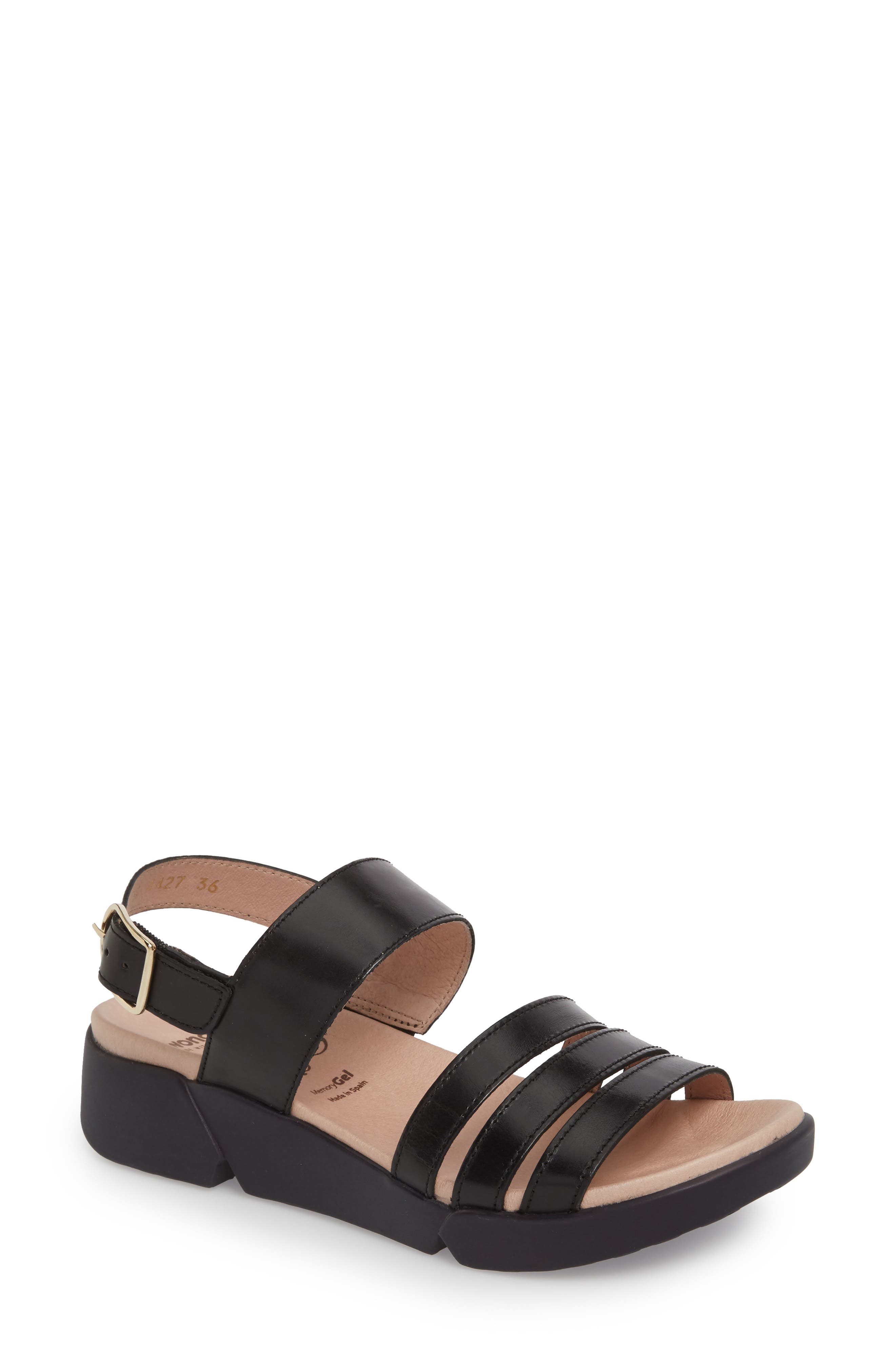 Wonders A-8004 Sandal - Black