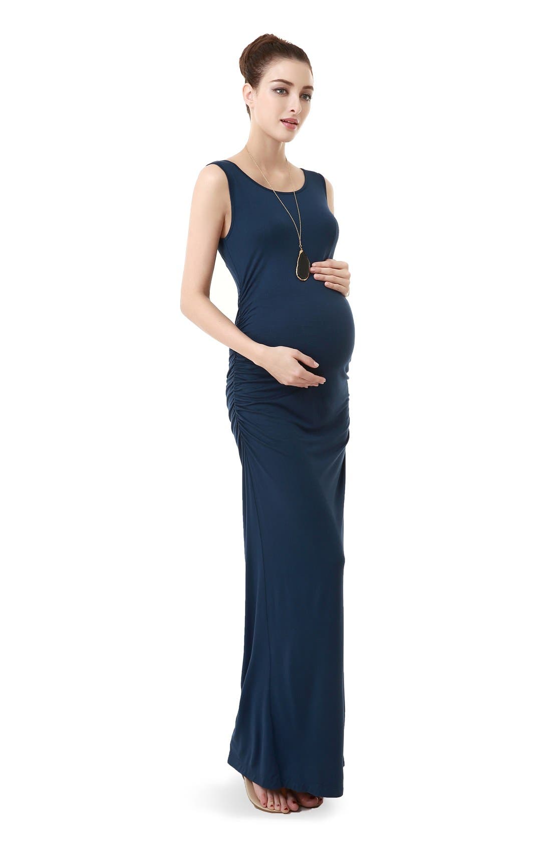 Kimi And Kai Maternity Maxi Tank Dress, Blue