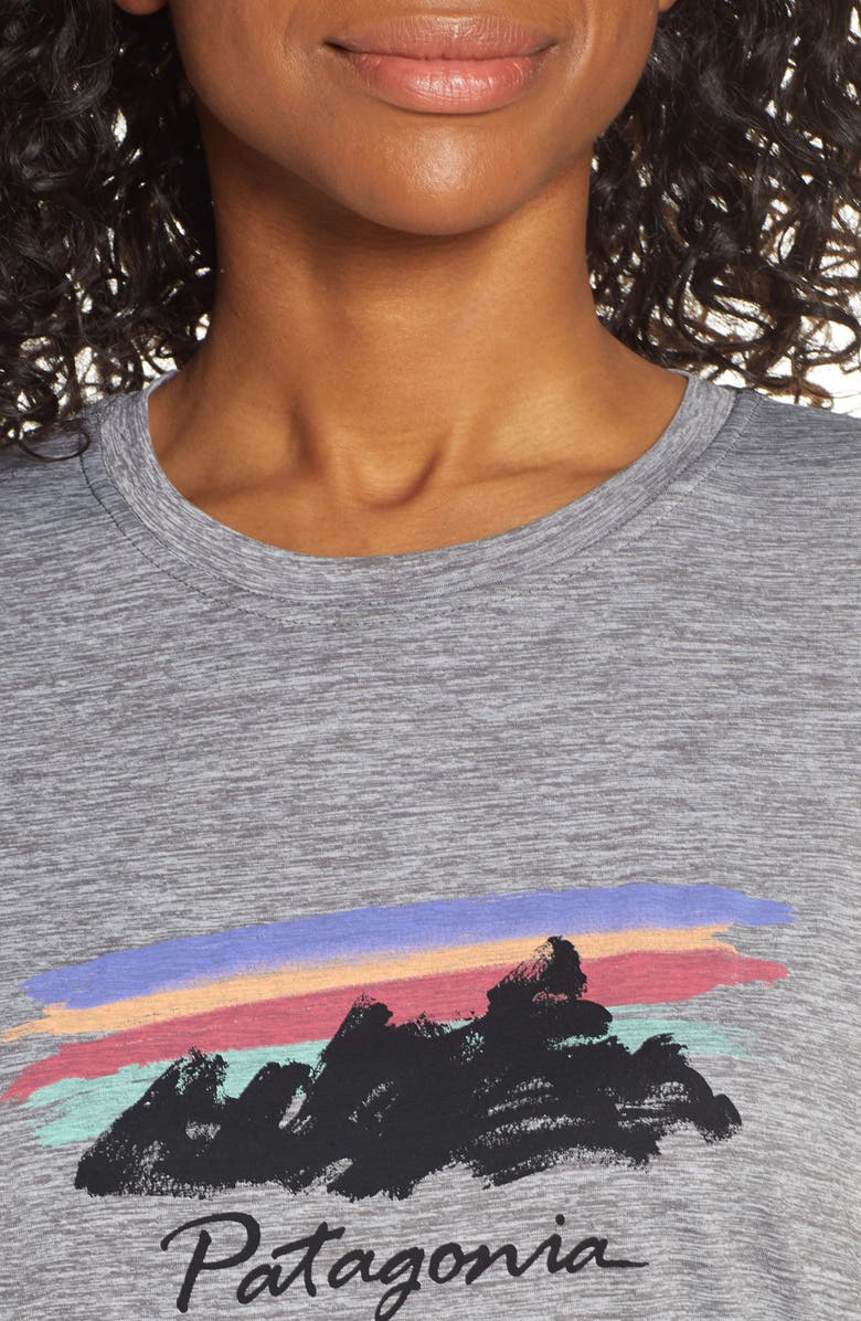 Patagonia Capilene Daily Graphic Tee In Freehand Fitzroy Grey