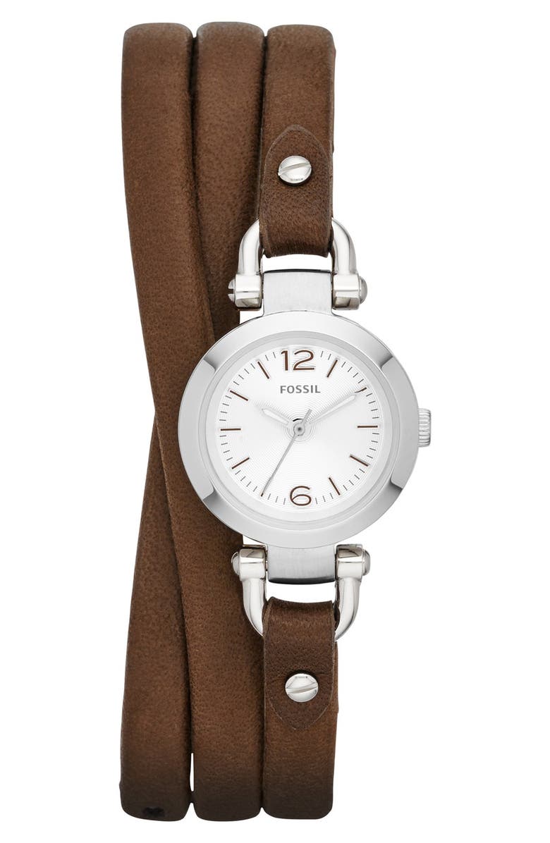 Fossil Georgia Leather Wrap Watch 21mm Nordstrom Fossil Georgia Leather Wrap Watch 21mm Main Color