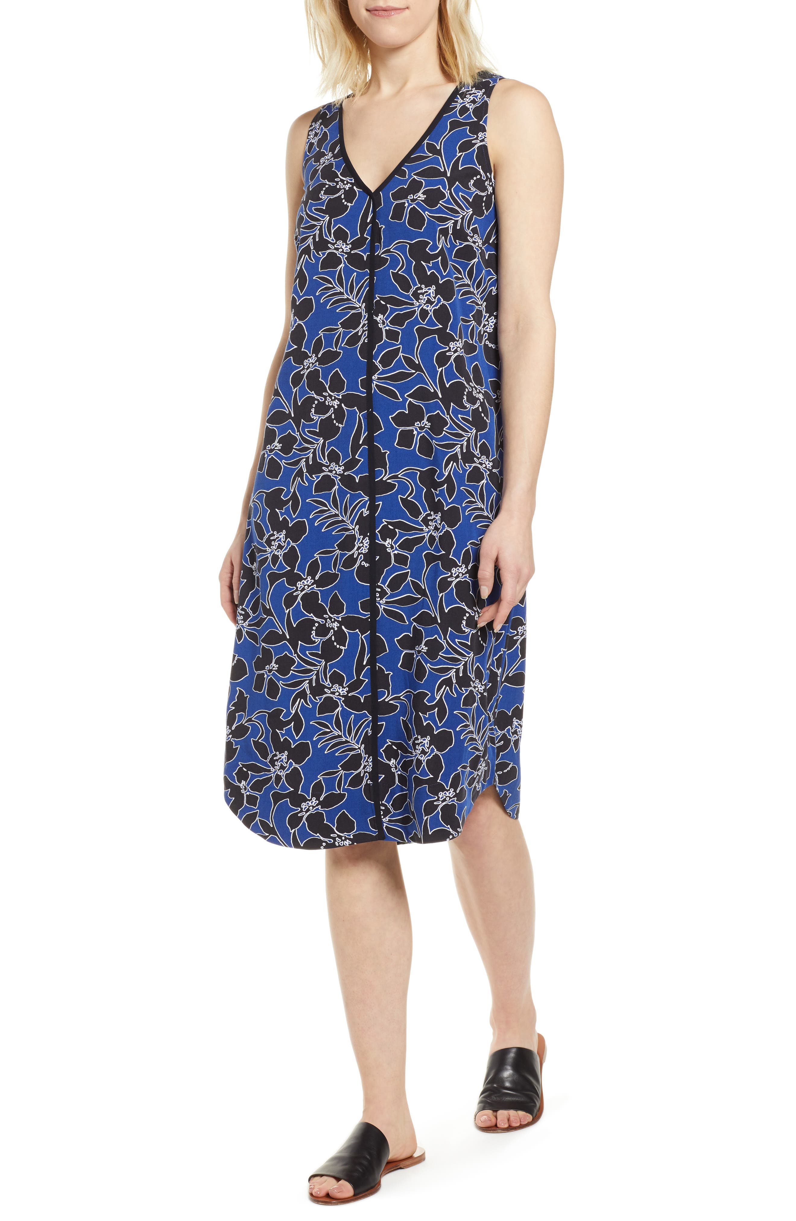 Tommy Bahama Forte Floral Shift Dress, Blue