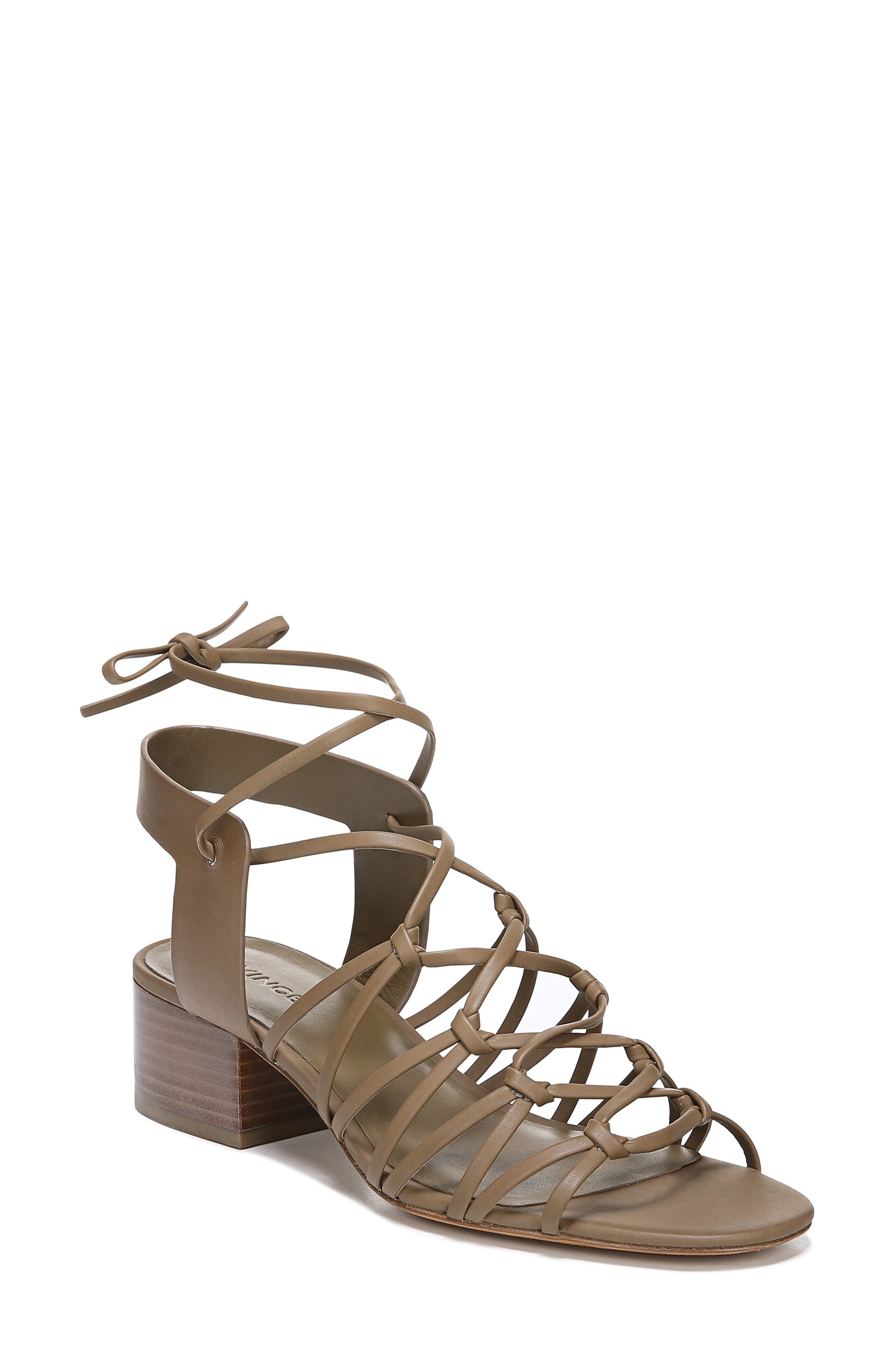 Vince Beautmont Lace-Up Sandal- Grey