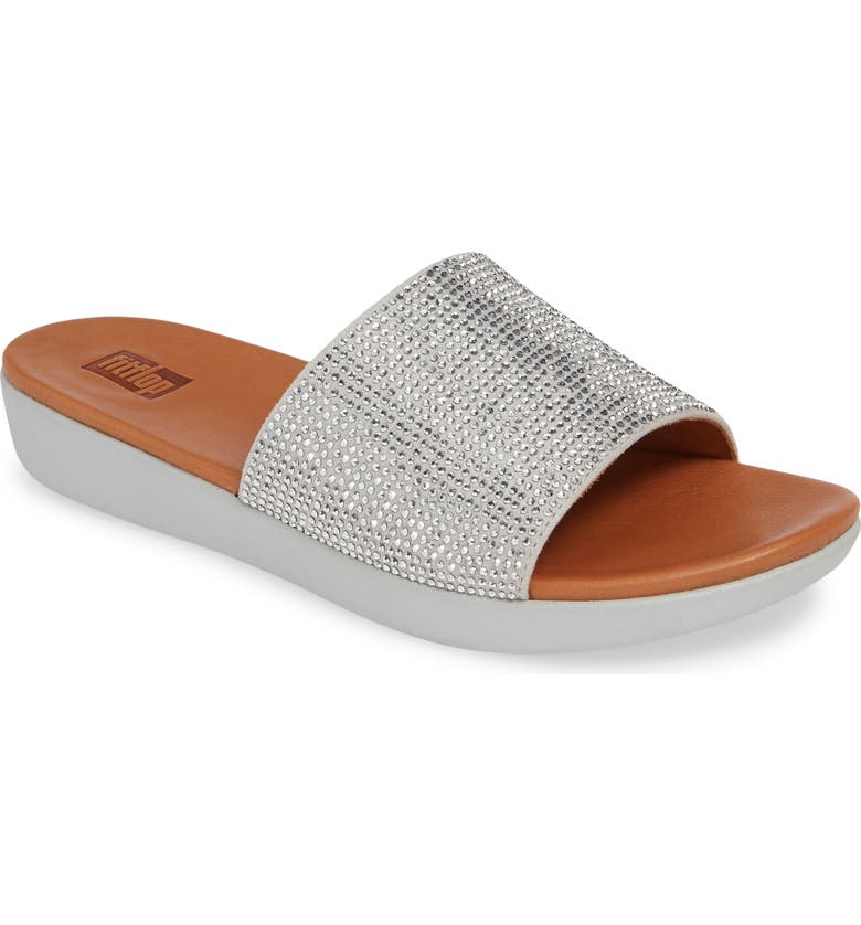 FitFlop Sola Crystal Embellished Slide Sandal (Women) | Nordstrom
