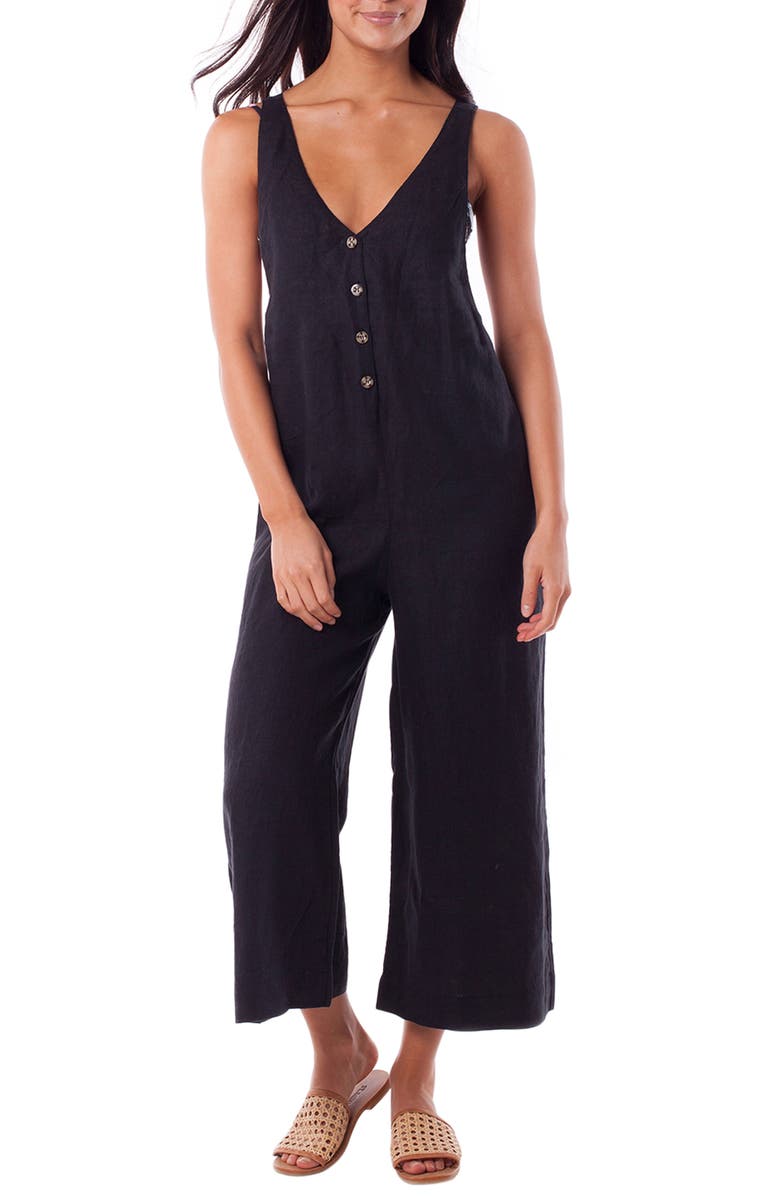 Rhythm Amalfi Cover-up Jumpsuit In Black