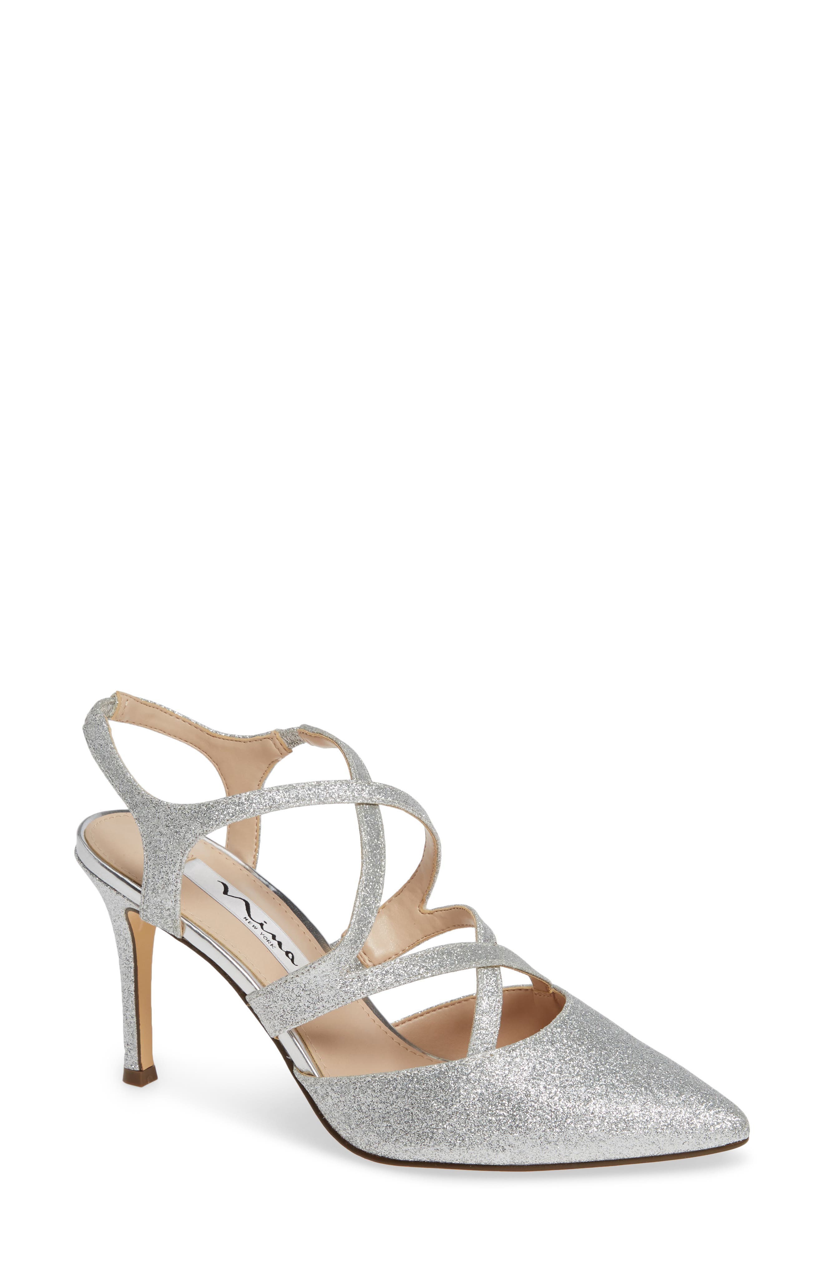 Nina Cianna Strappy Sandal, Metallic