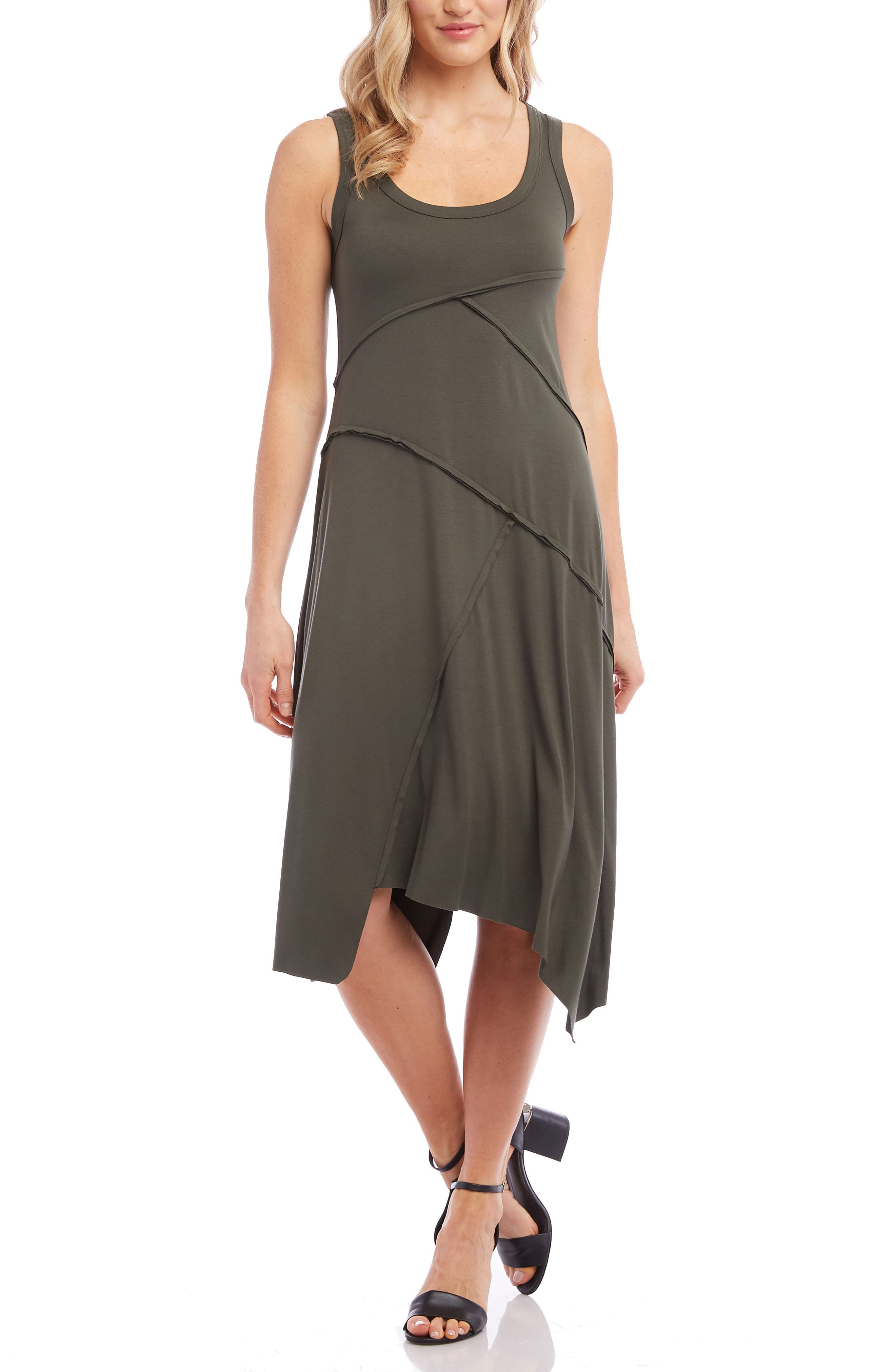 Karen Kane Handkerchief Hem Dress, Green