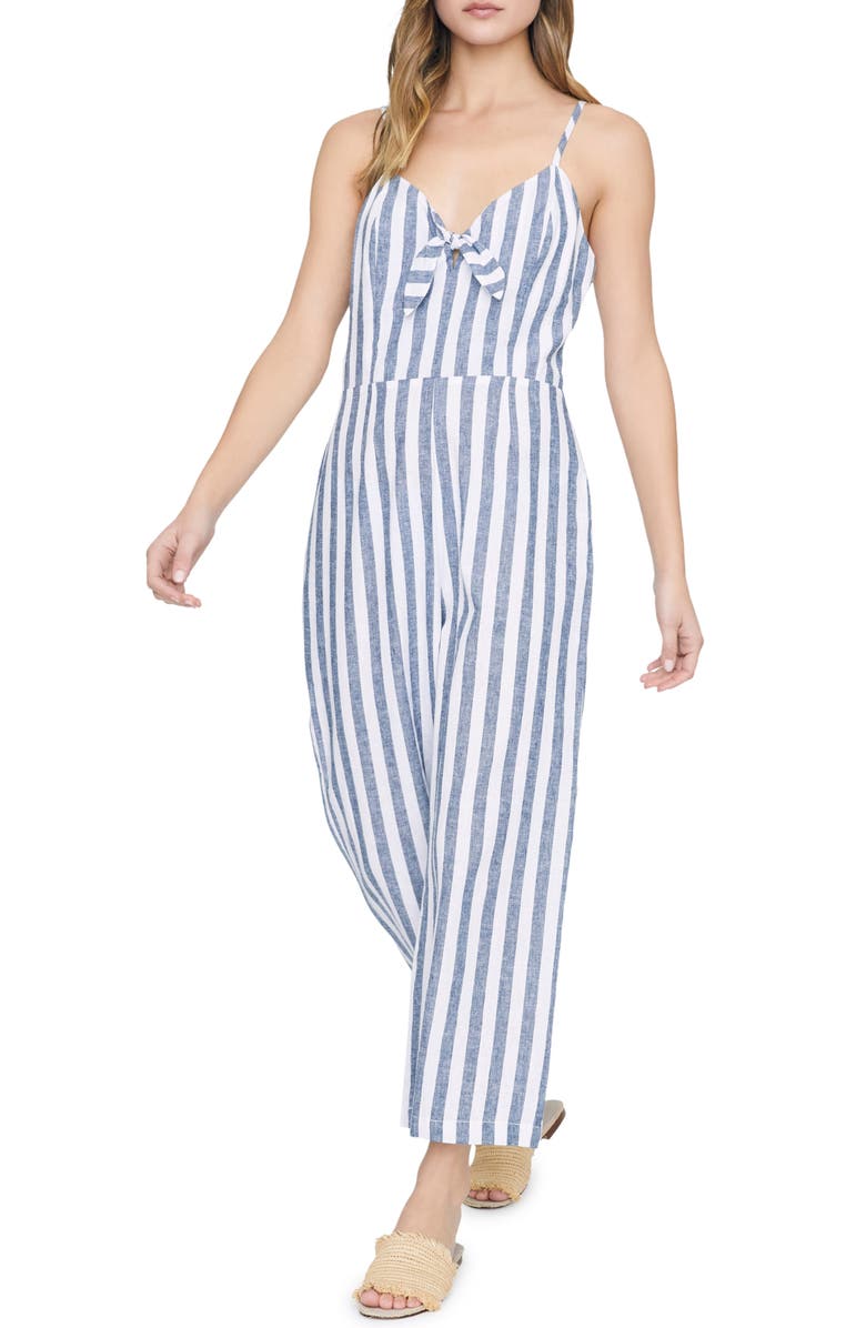 Sanctuary Suits TAKE AWAY TIE FRONT WIDE LEG CROP JUMPSUIT