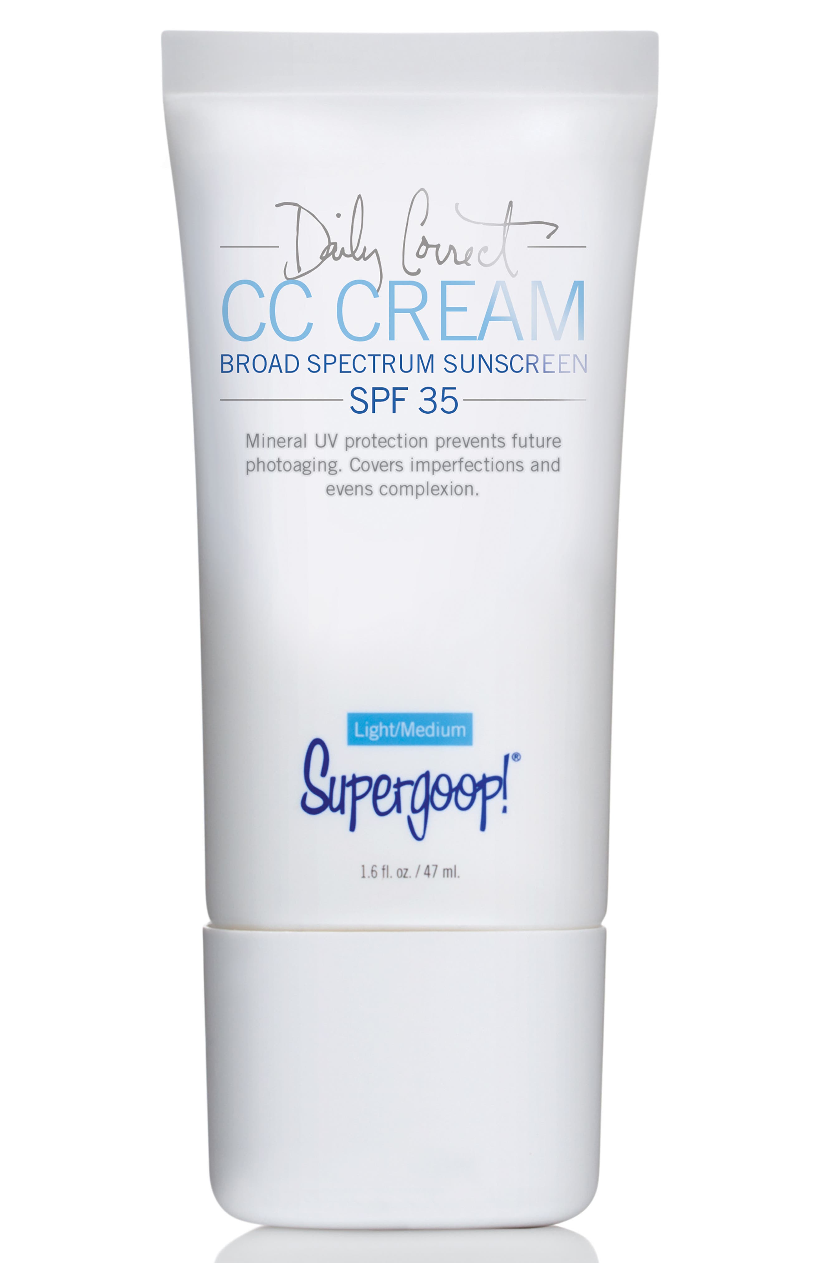 SUPERGOOP!<SUP>Â®</SUP> Supergoop! Daily Correct CC Cream Broad Spectrum SPF 35, Main, color, LIGHT/ MEDIUM SPF 35