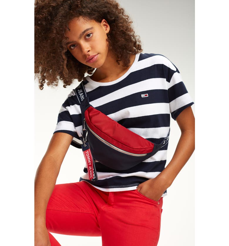 TOMMY JEANS Logo Belt Bag, Alternate, color, CORPORATE NAVY