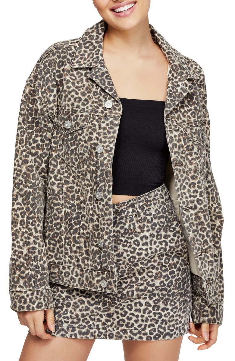 BDG Urban Outfitters Leopard Denim Western Jacket | Nordstrom