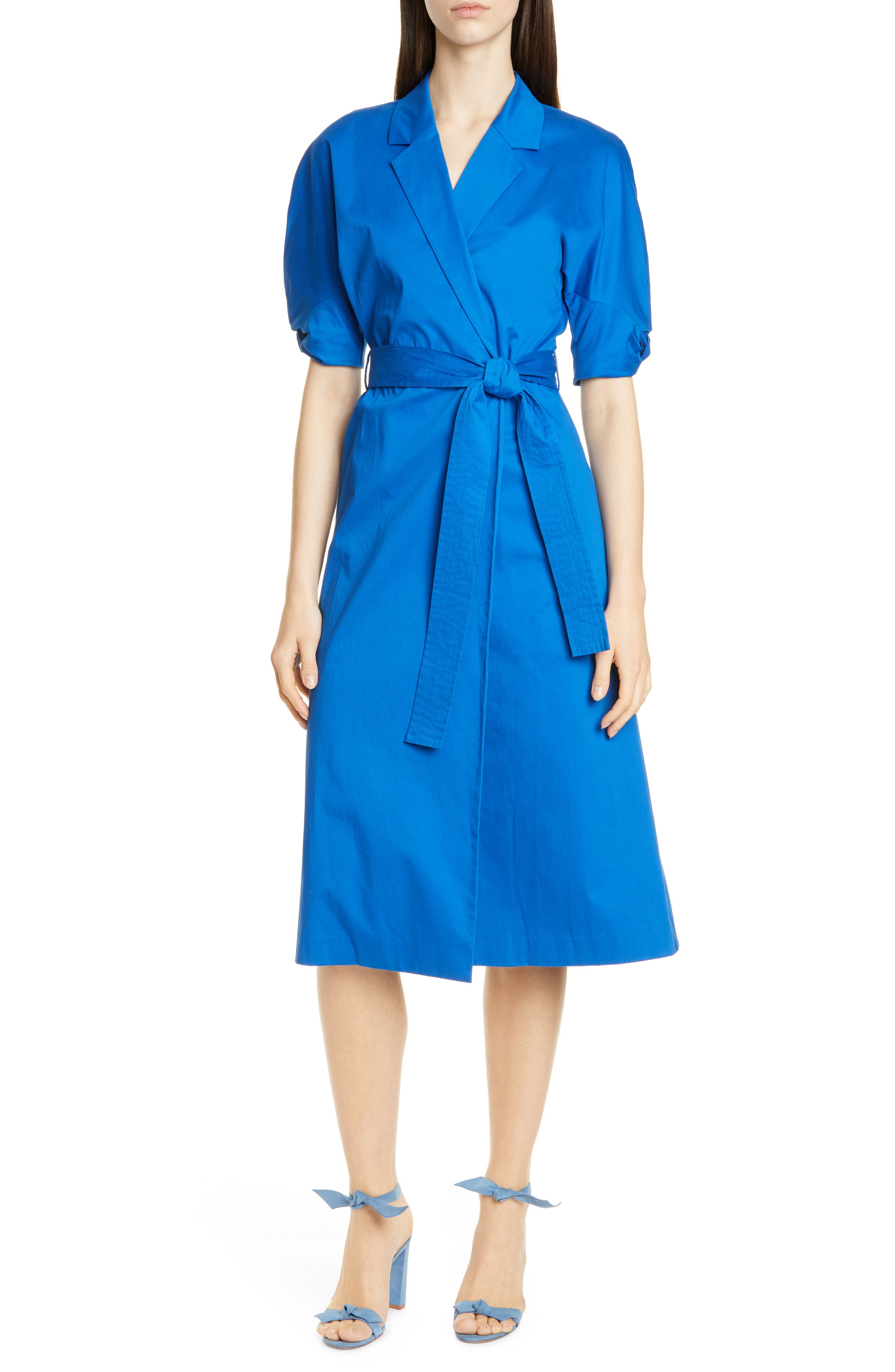 Equipment Anitone Wrap Dress, Blue