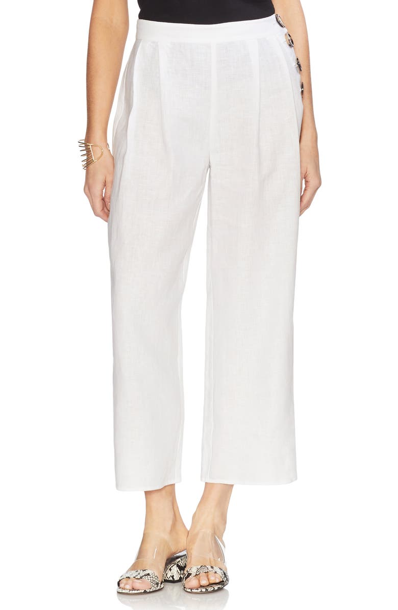 Vince Camuto Pants WIDE LEG CROP LINEN PANTS