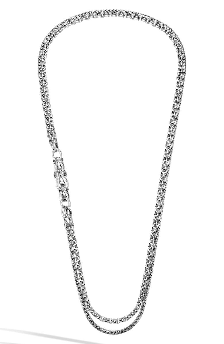 JOHN HARDY ASLI CLASSIC CHAIN DOUBLE ROW NECKLACE,NB90226X30