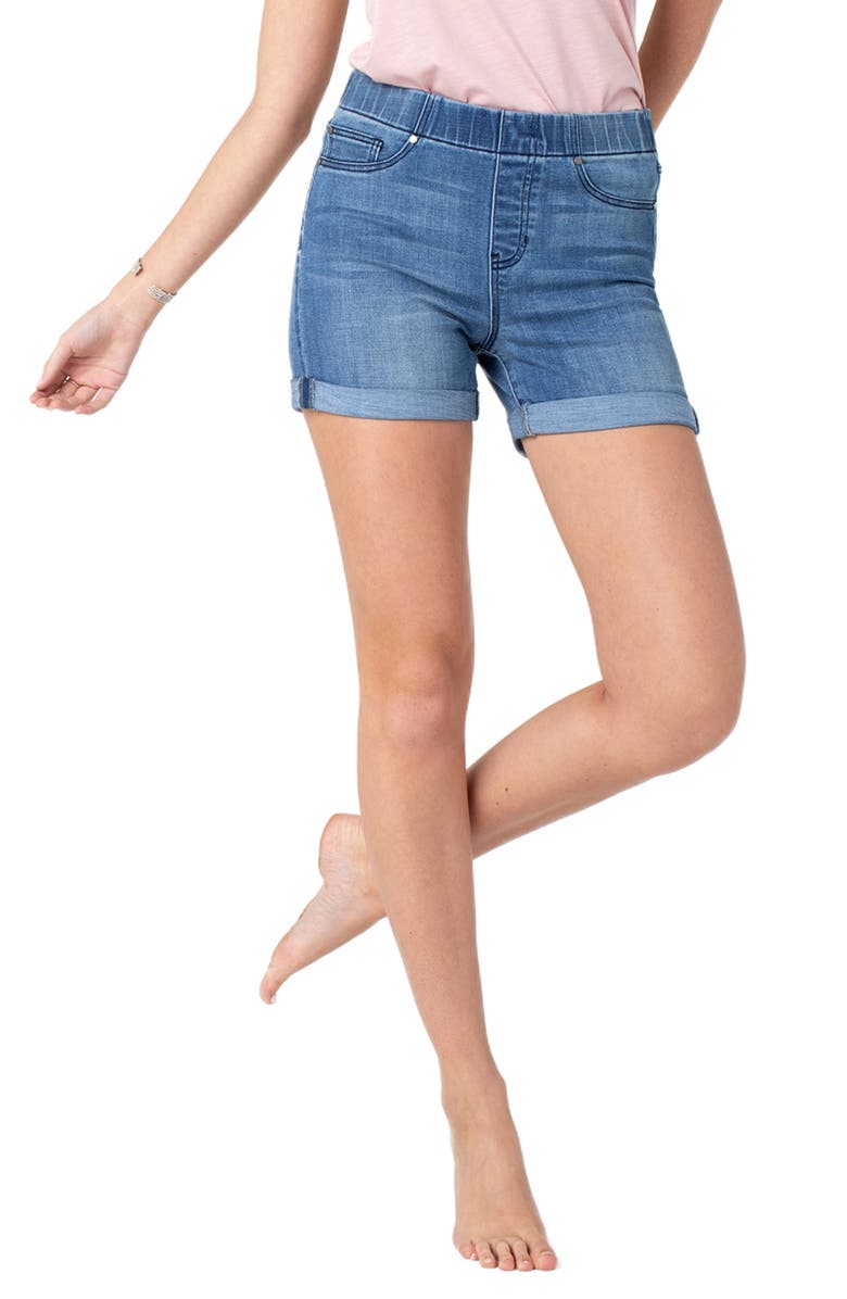 Liverpool Shorts CHLOE PULL-ON DENIM SHORTS