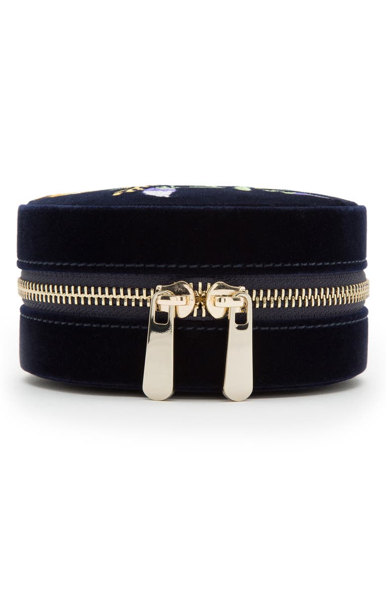 Wolf Zoe Round Travel Case - Blue In Indigo