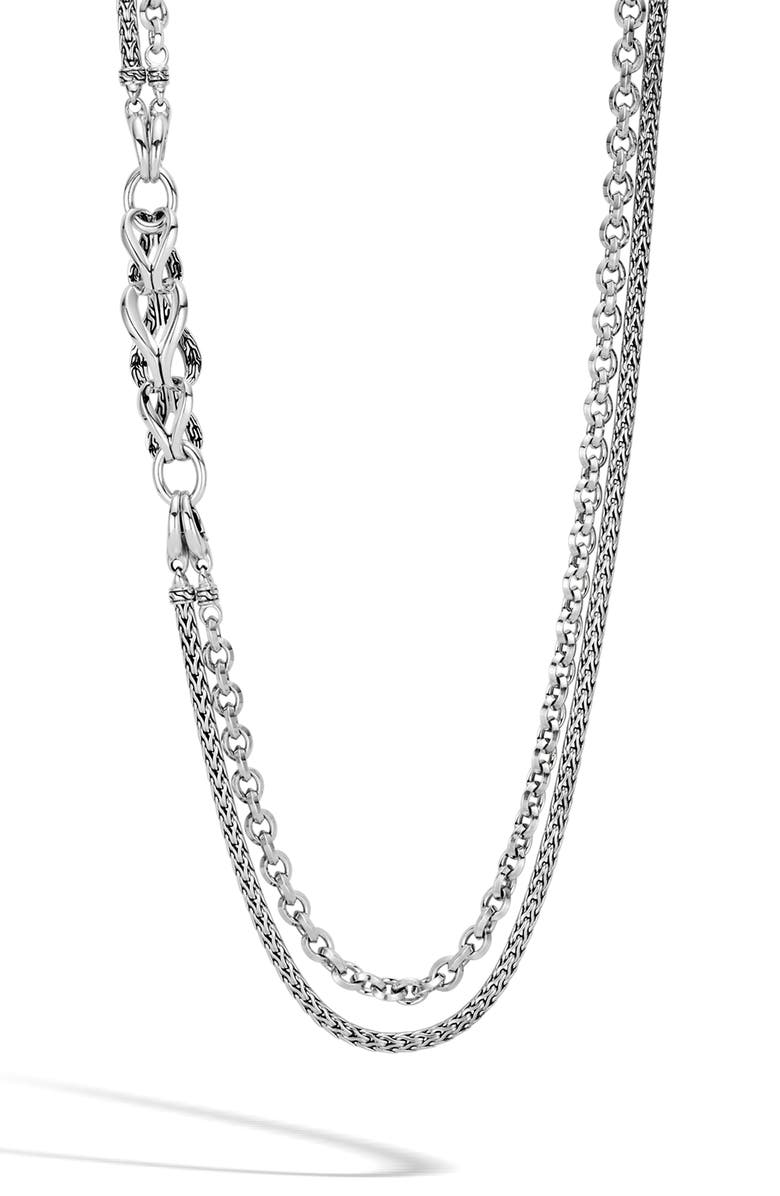 JOHN HARDY ASLI CLASSIC CHAIN DOUBLE ROW NECKLACE,NB90226X30