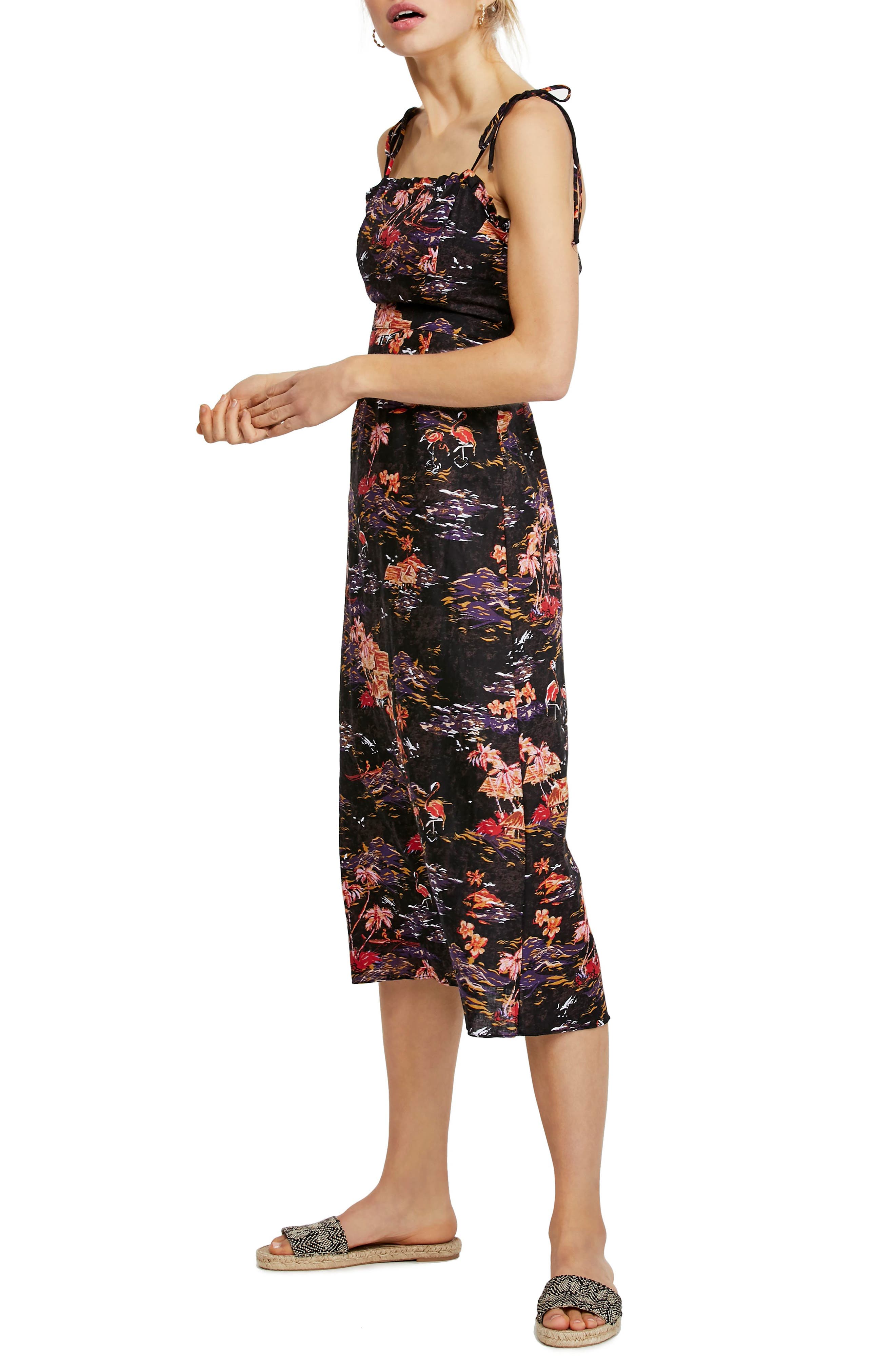 Free People Beach Party Tie Shoulder Midi Dress
