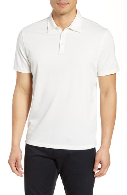 Zachary Prell Caldwell Pique Regular Fit Polo In White