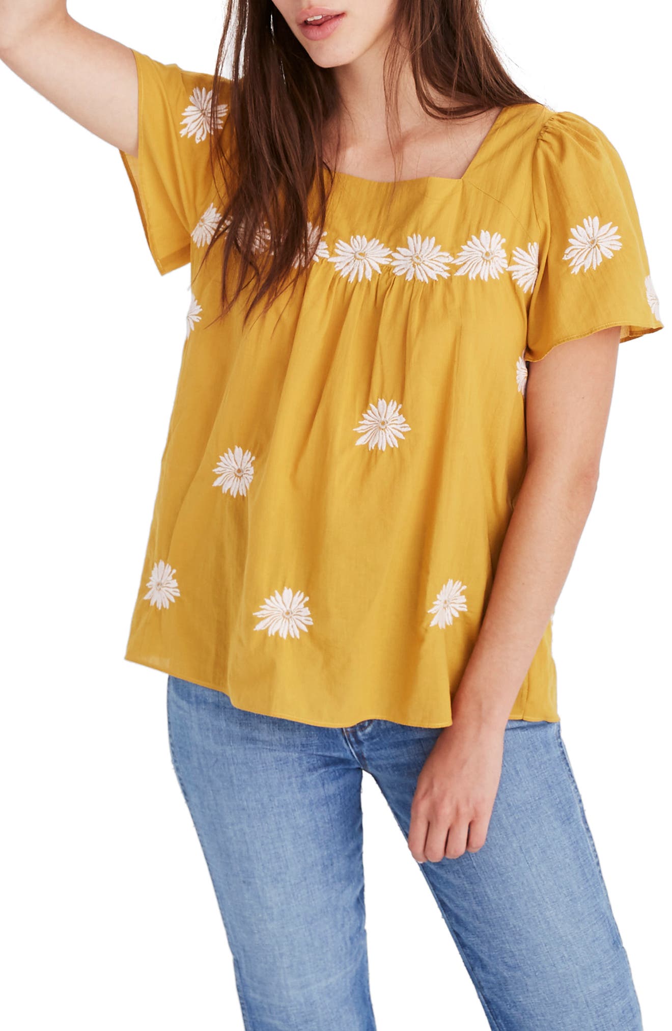 Madewell Floral Embroidered Butterfly Top Nordstrom